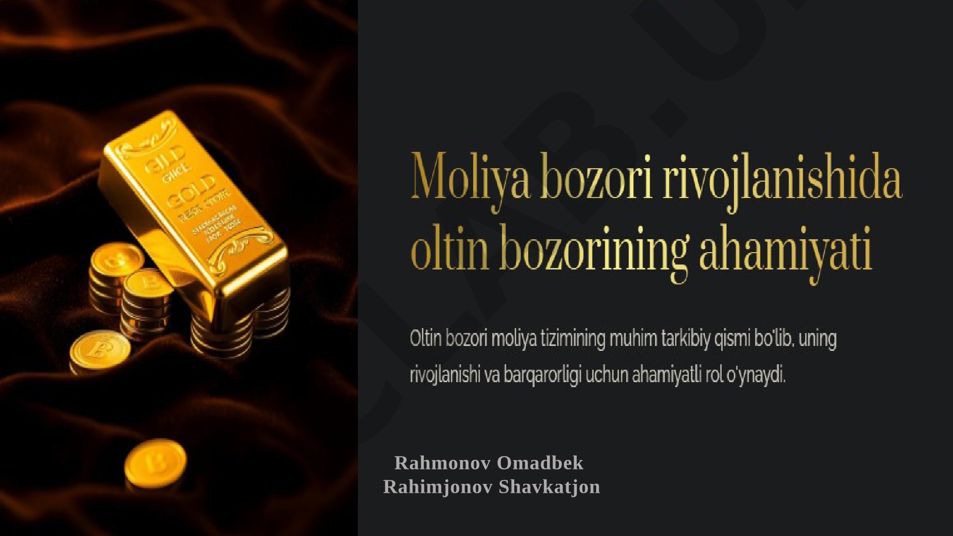 Rahmonov Omadbek Rahimjonov Shavkatjon