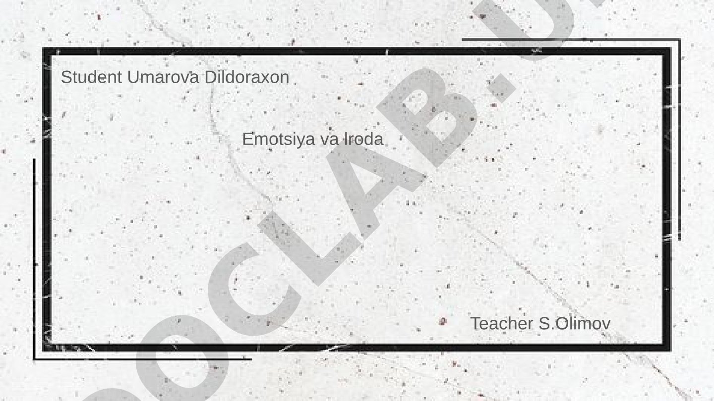 Emotsiya va iroda