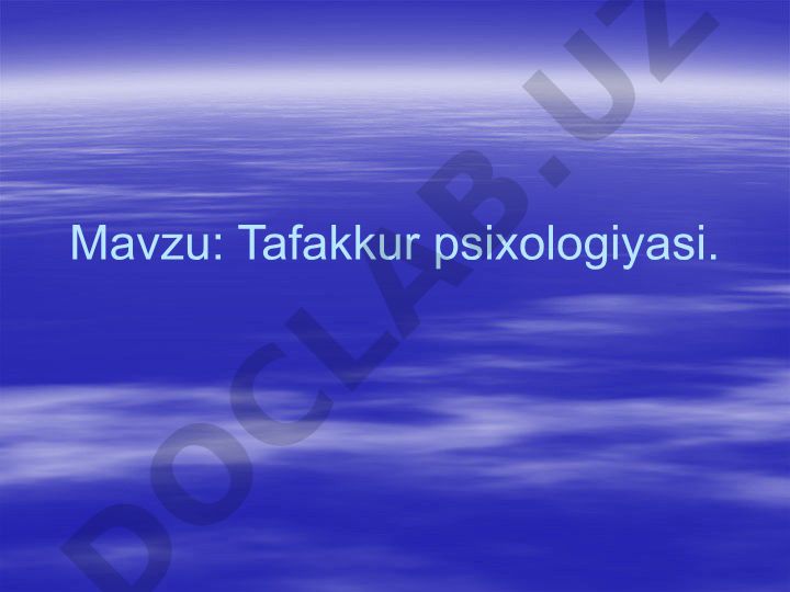 Tafakkur psixologiyasi
