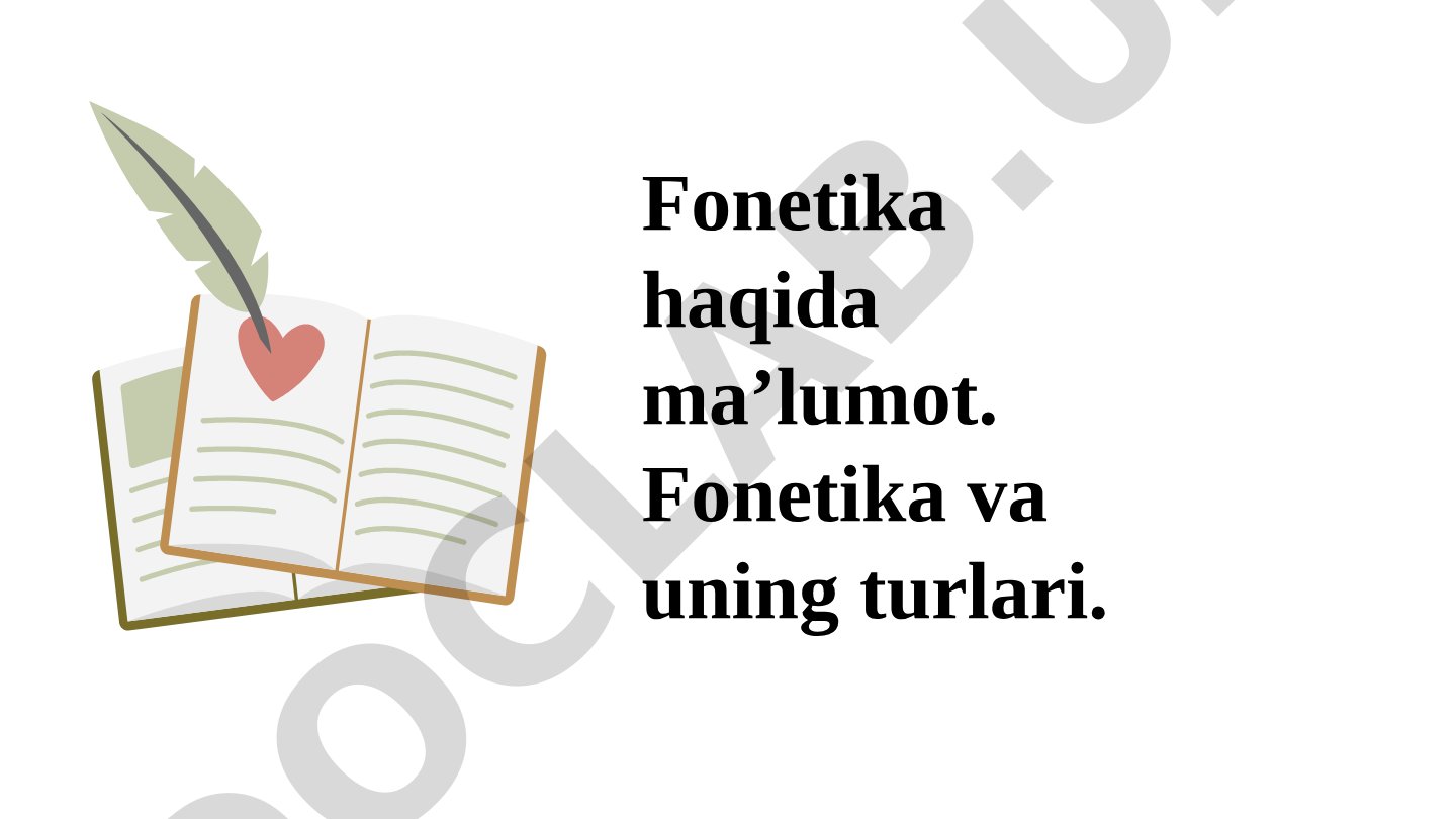 Fonetika haqida ma'lumot