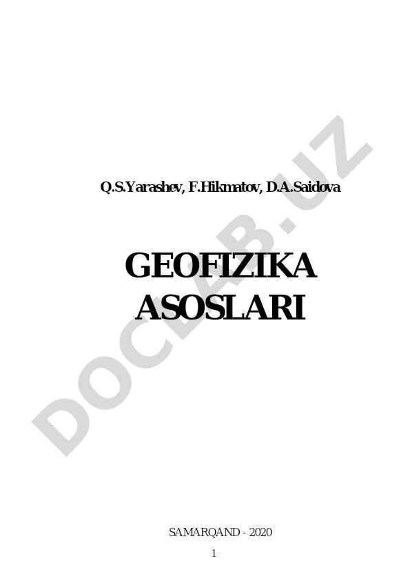Geofizika asoslari