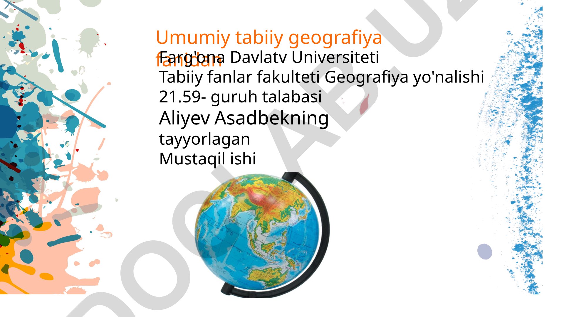 Shamollar, ob-havo va biosfera haqida umumiy tabiiy geografiya
