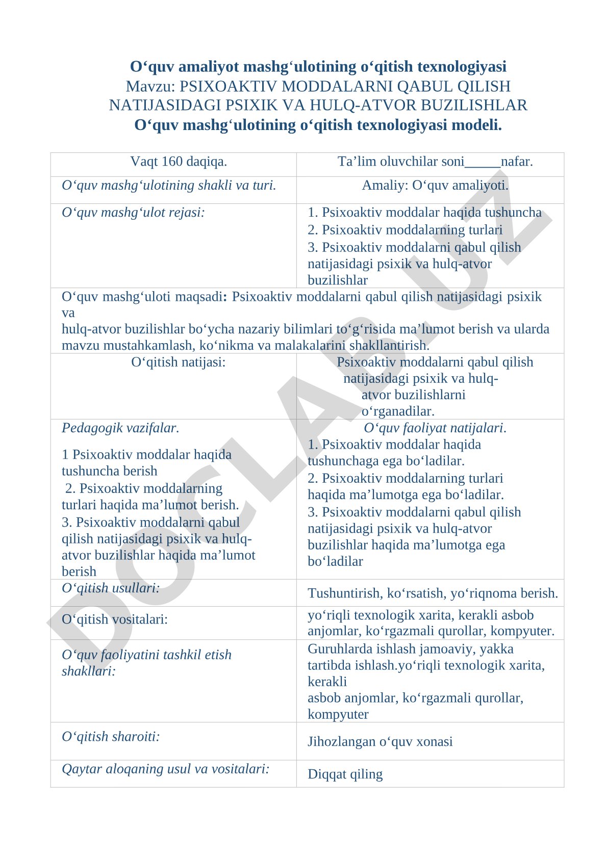 Psixoaktiv moddalarni qabul qilish natijasidagi psixik va hulq-atvor buzilishlar
