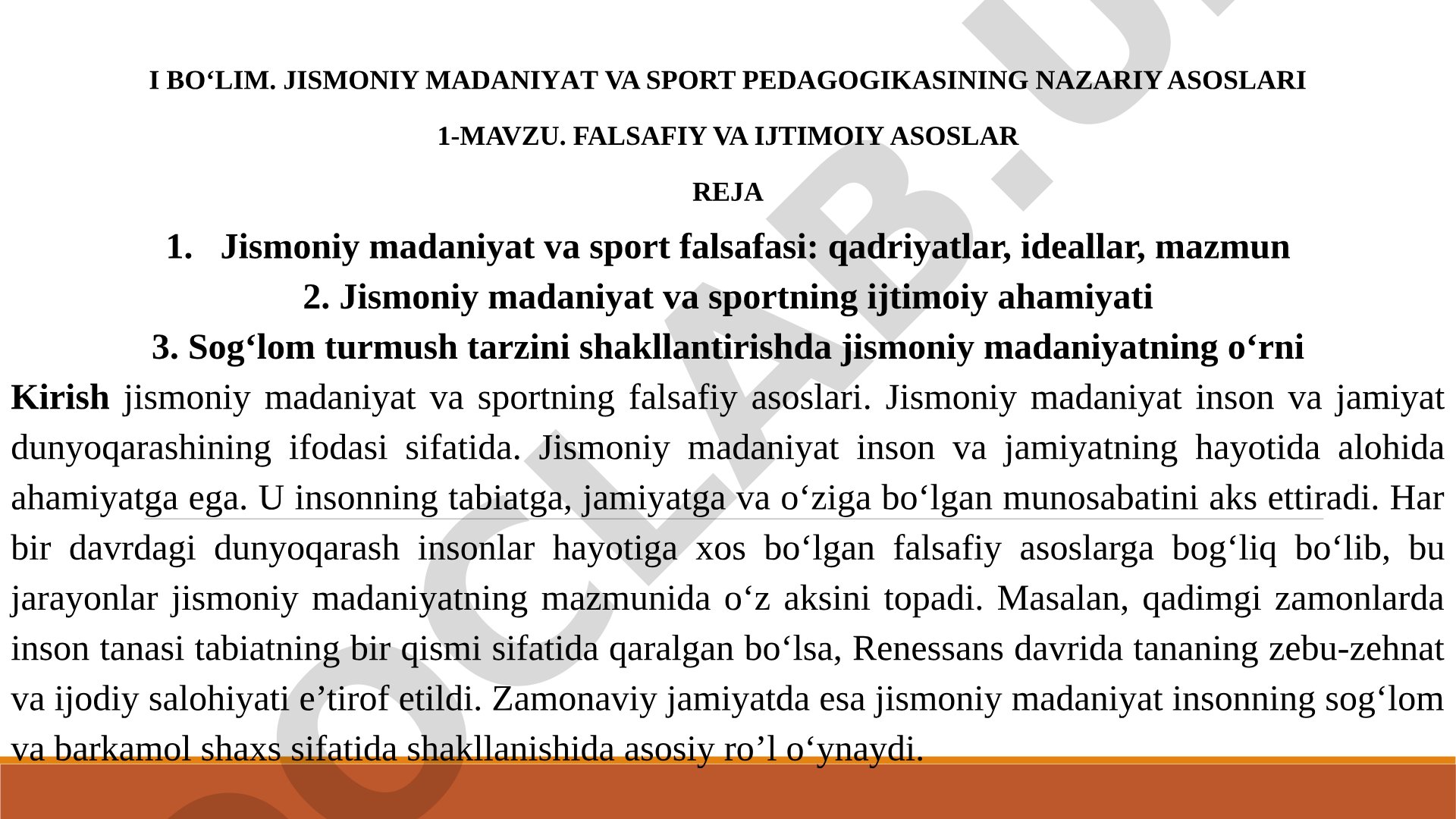 Falsafiy va ijtimoiy asoslar