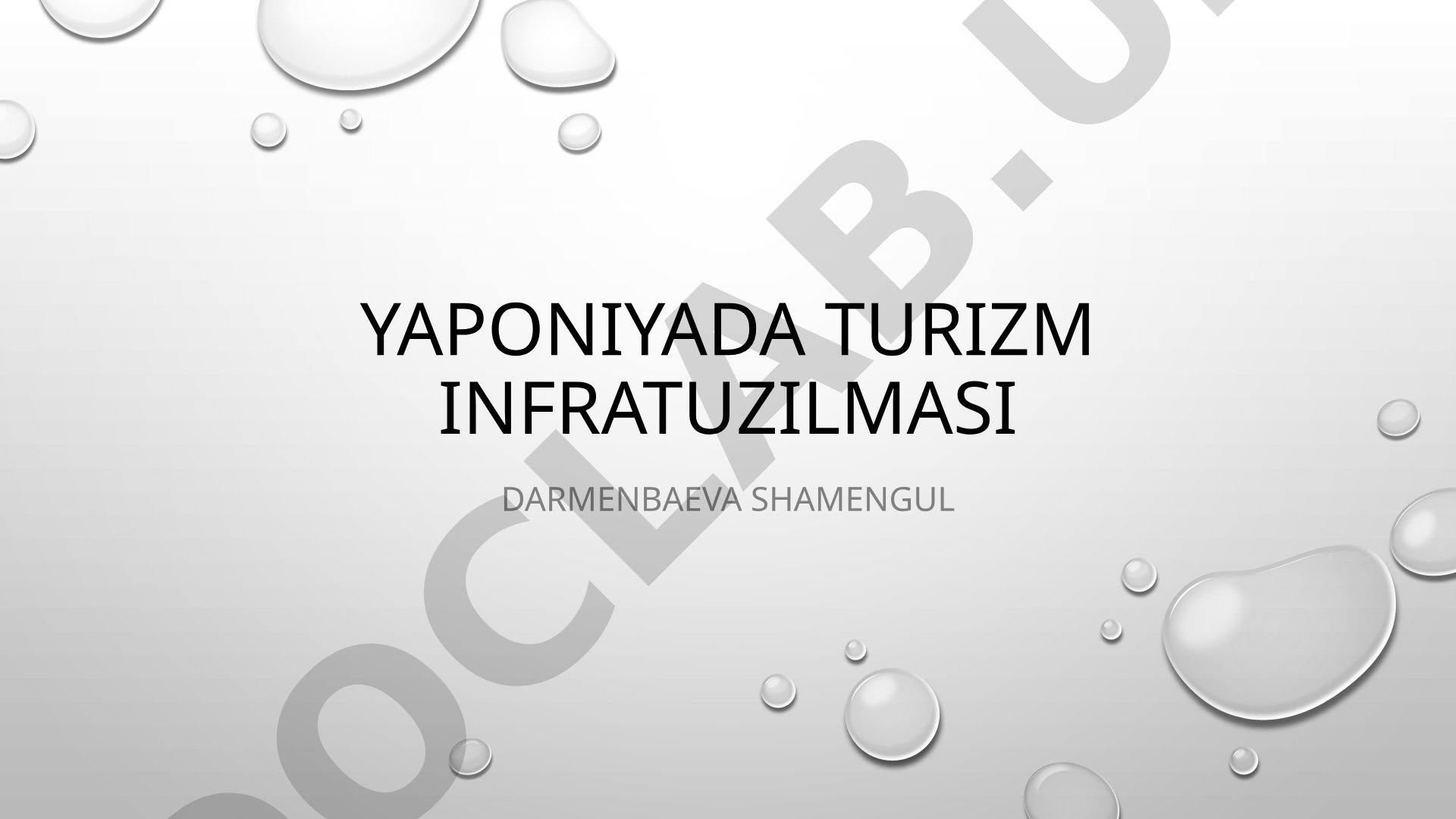Yaponiyada turizm infratuzilmasi va mehmonxona xizmati
