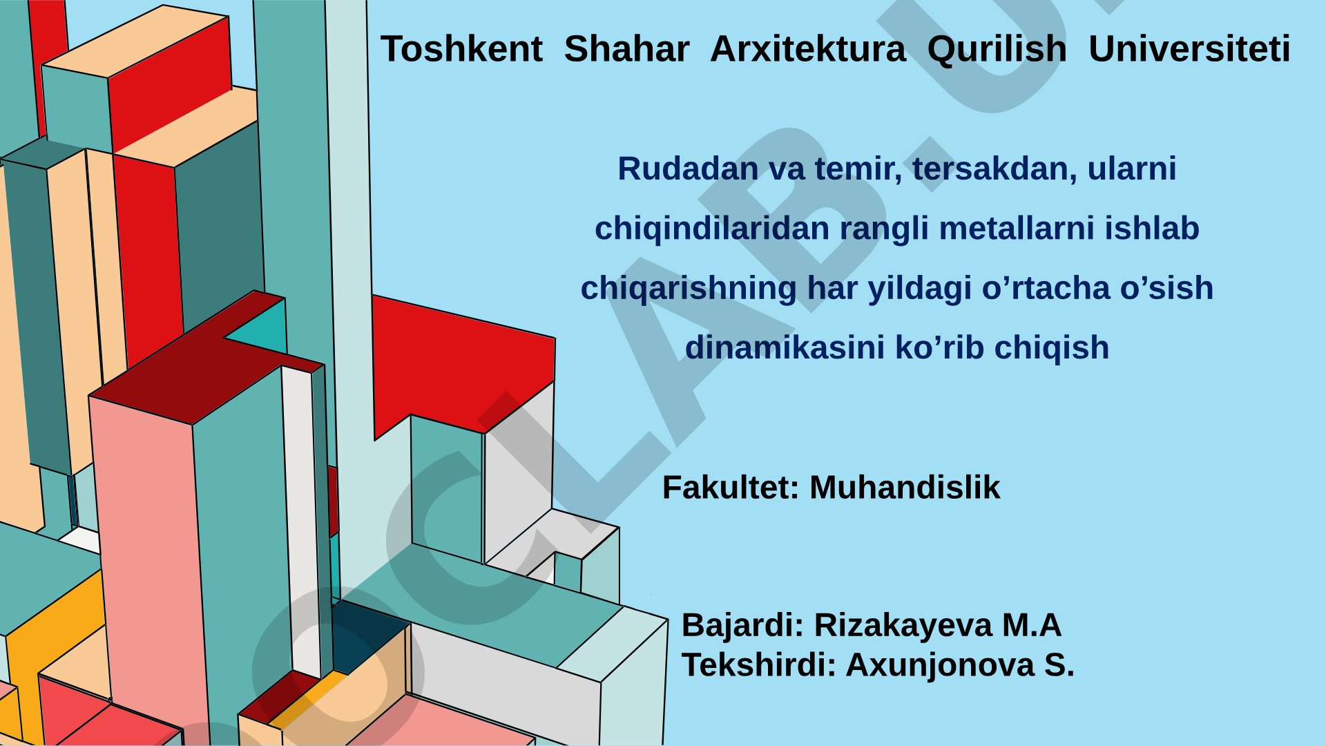 Rangli metallarni ishlab chiqarishning o'sish dinamikasi