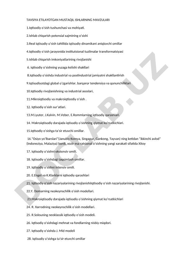 Iqtisodiy o'sish tushunchasi, mohiyati va omillari
