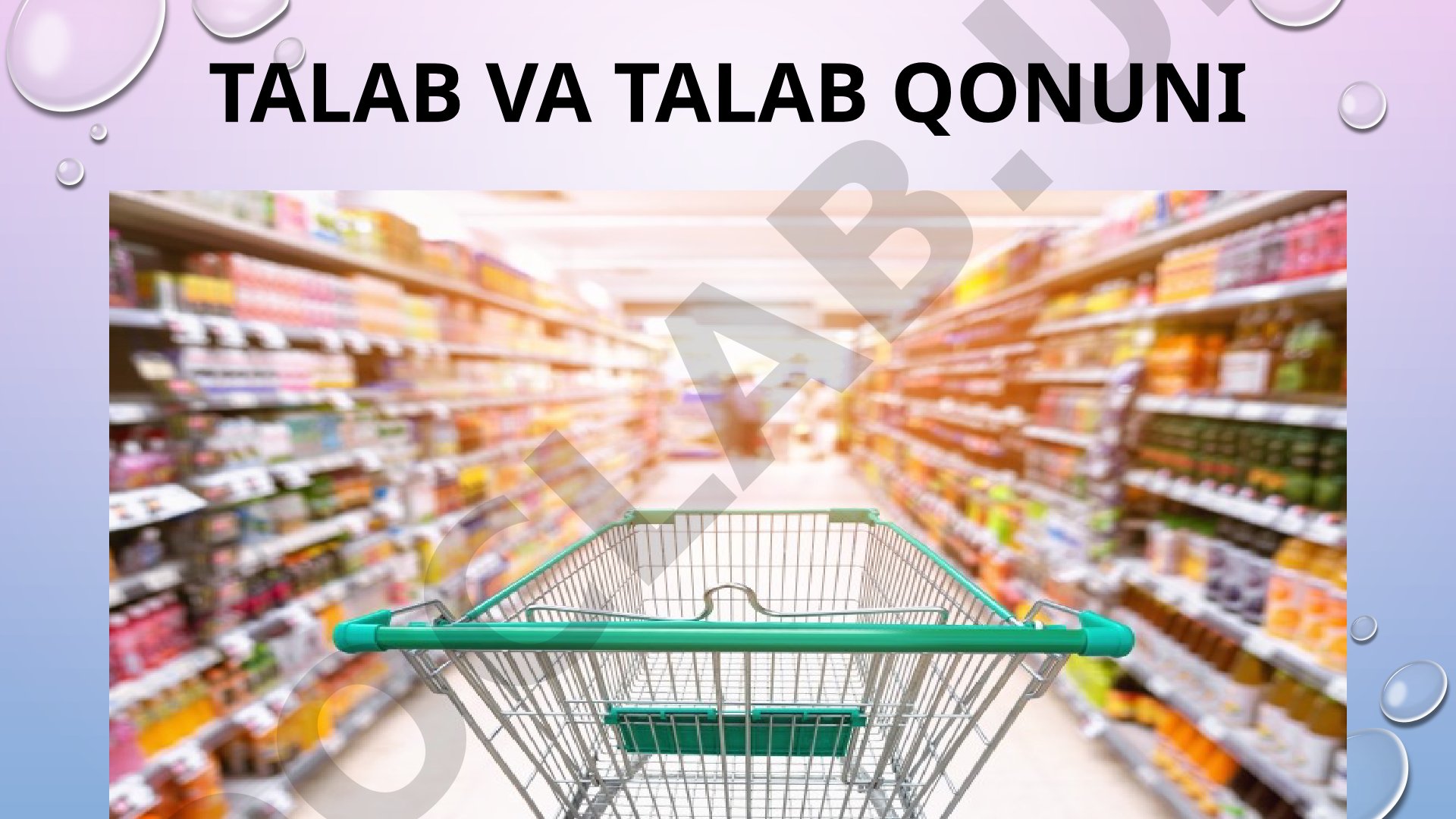 Talab va talab qonuni