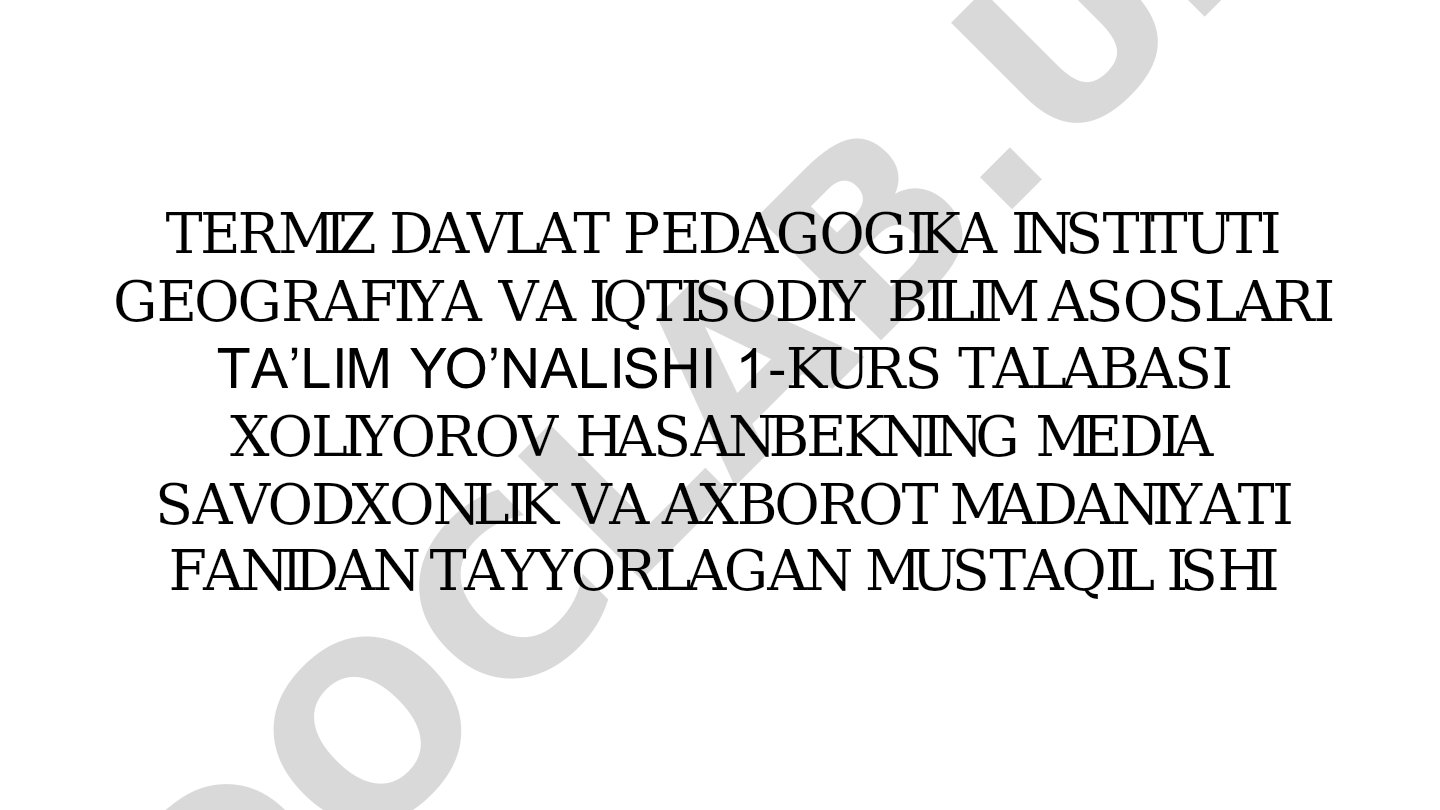 Davlatning axborot sohasidagi xavfsizlikka tahdidlarga qarshi chora tadbirlari