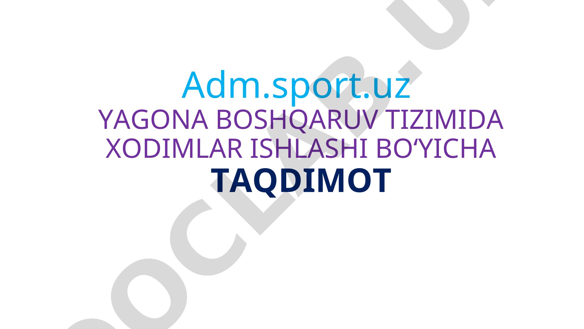 Sport pasporti berish va yo'qlama qilish jarayoni