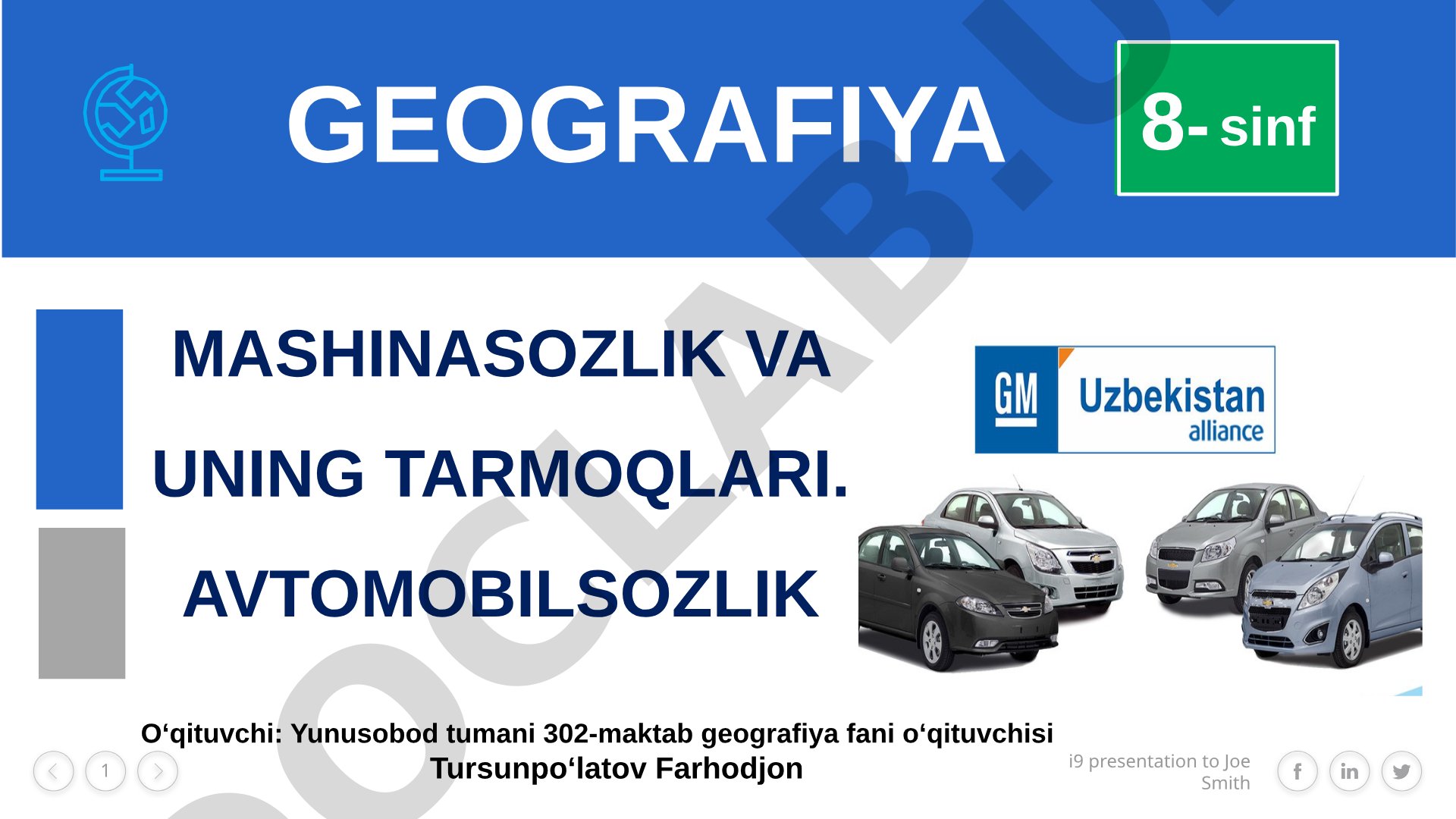 Mashinasozlik va uning tarmoqlari. Avtomobilsozlik