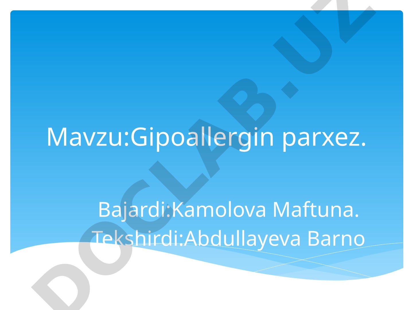 Gipoallergin parxez