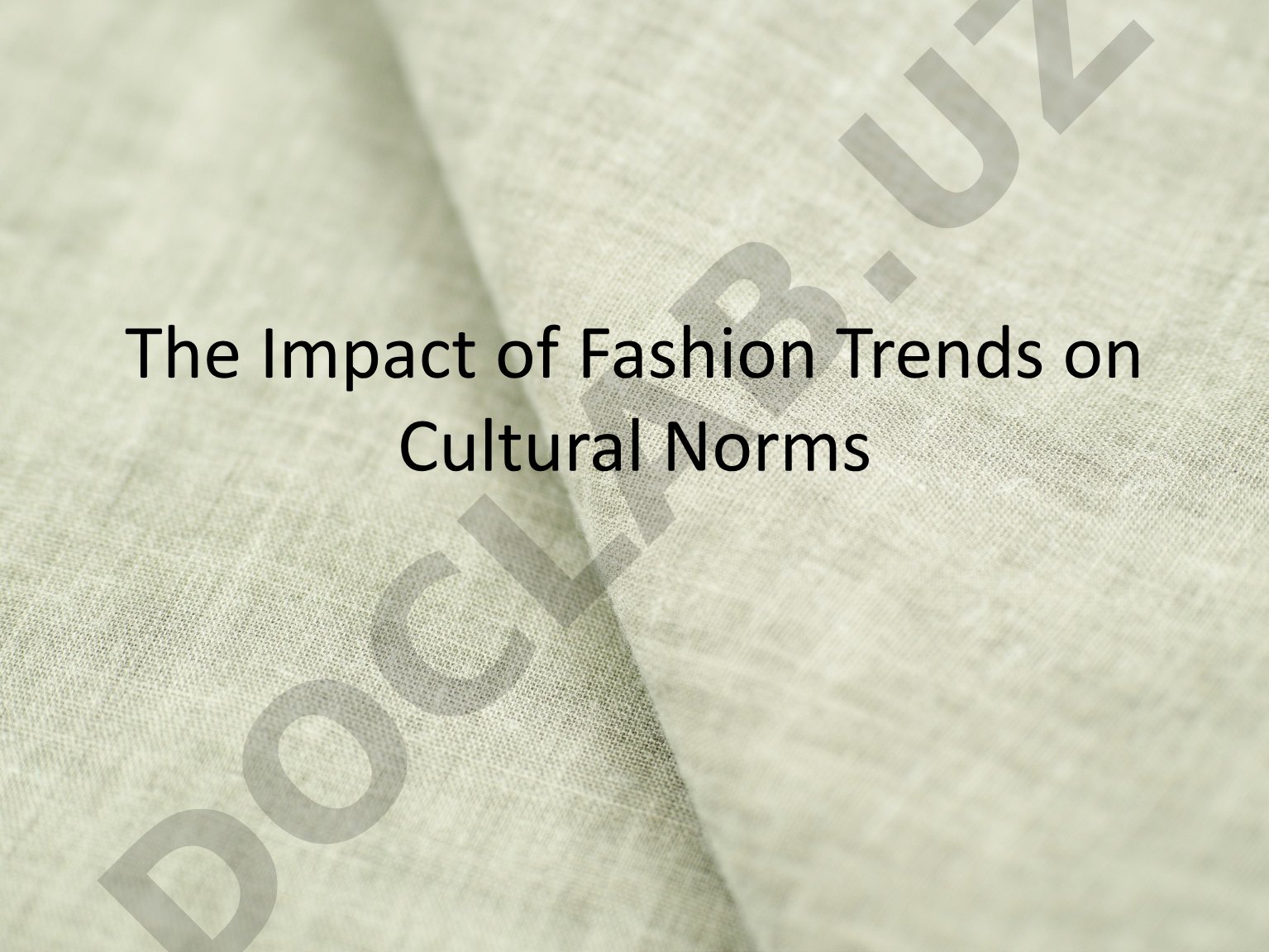 The Impact of Fashion Trends on Cultural Norms