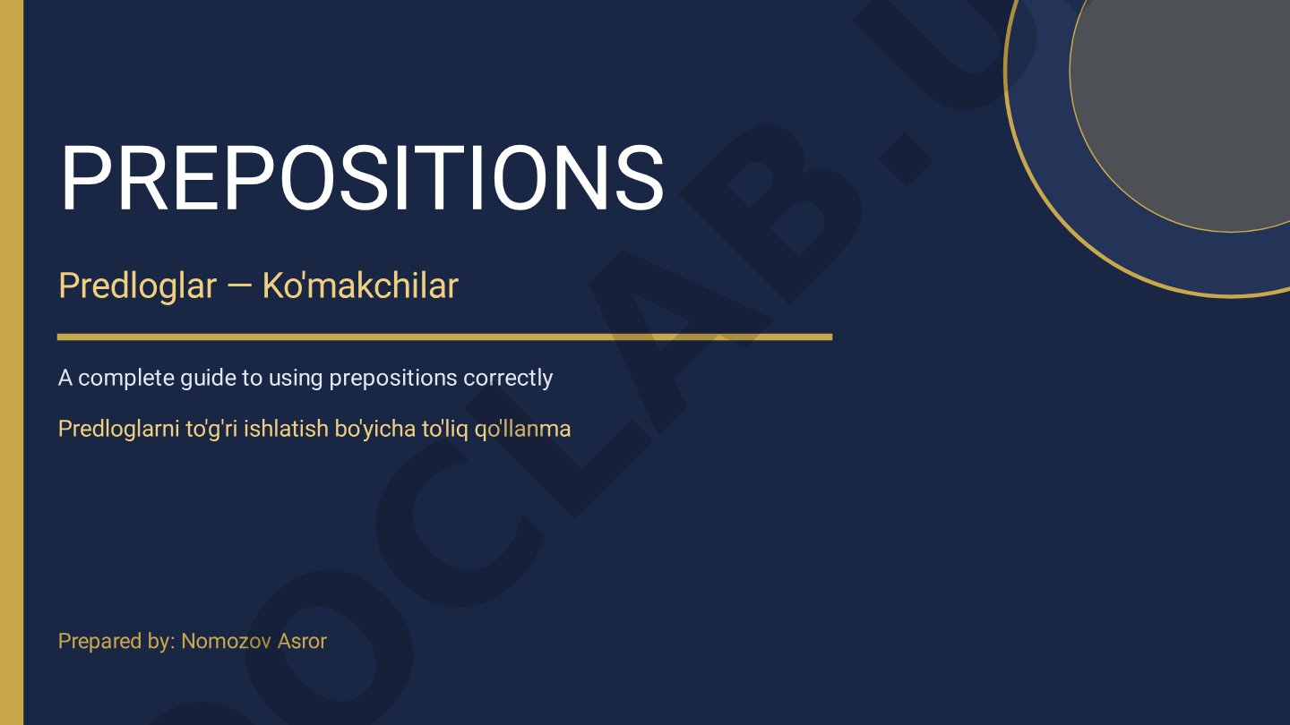 Prepositions
