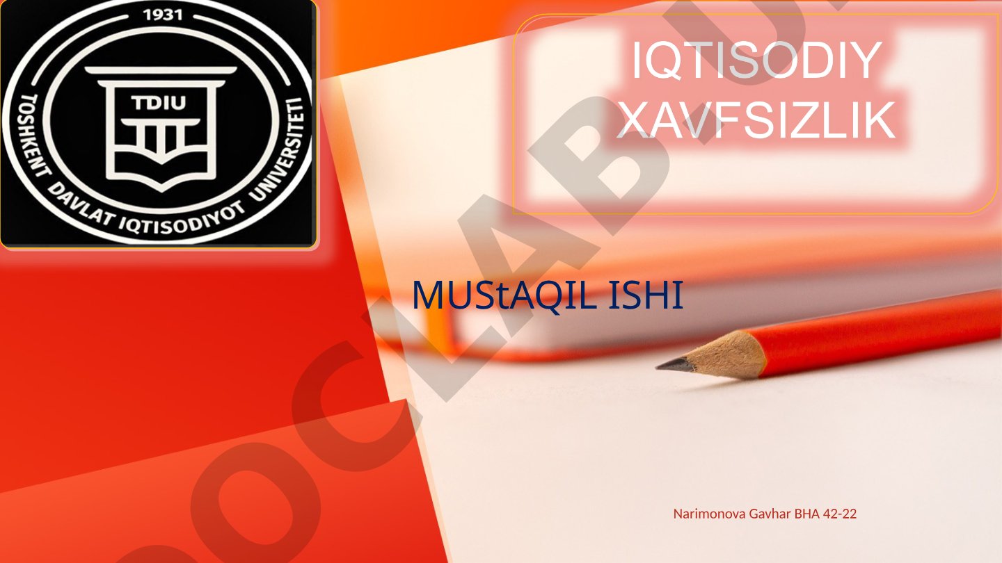 Iqtisodiy xavfsizlikning namoyon bo‘lish shakllari