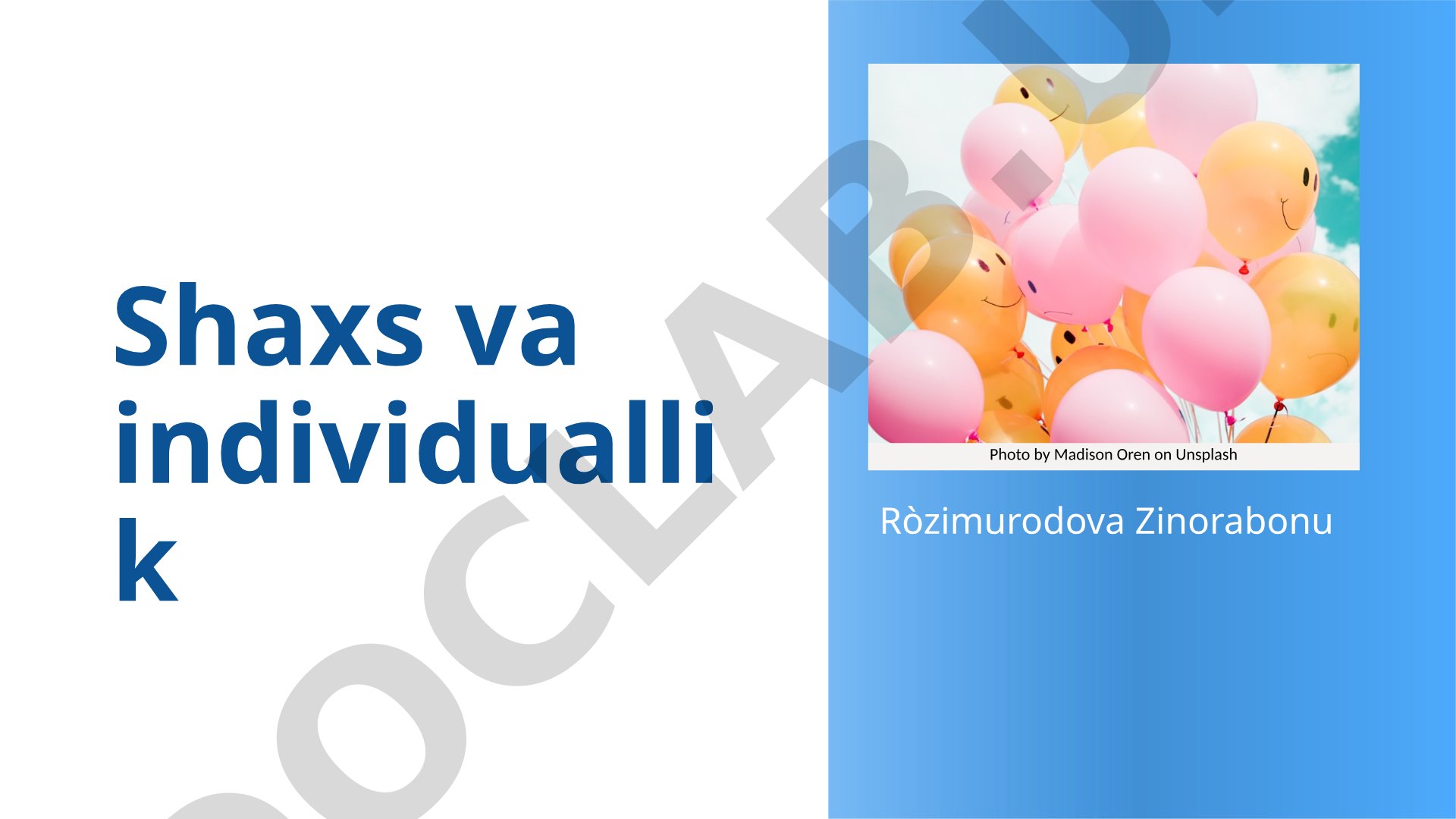 Shaxs psixologik mohiyati, individuallik tarkibi va ularning o‘zaro aloqasi haqida