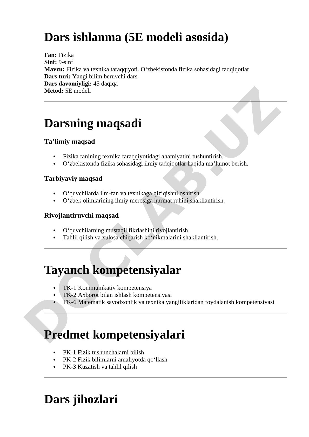 Fizika va texnika taraqqiyoti. Oʻzbekistonda fizika sohasidagi tadqiqotlar