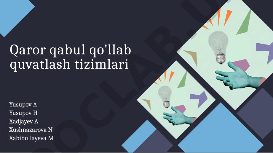 Qaror qabul qo'llab-quvvatlash tizimlari va innovatsiya