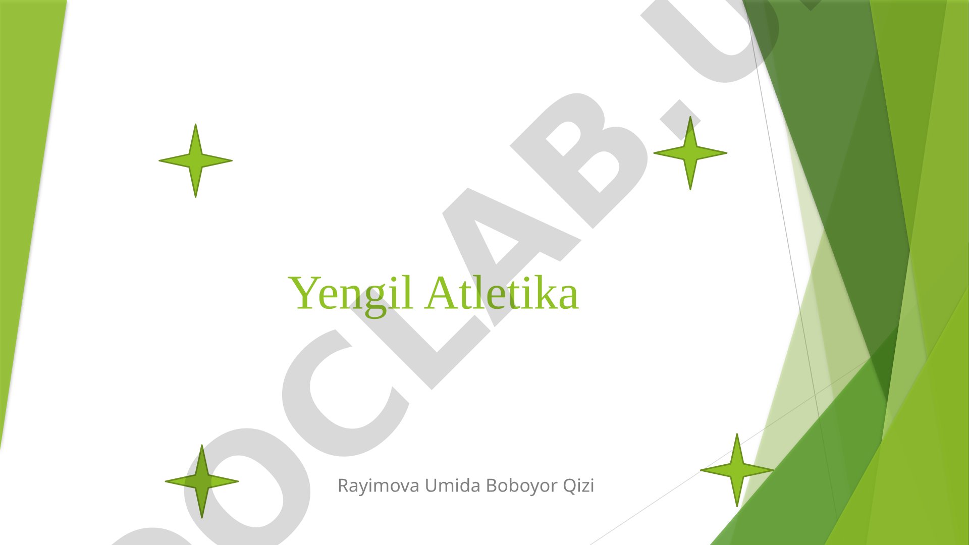 Yengil atletika sport turlari, tarixi va Olimpiada dasturi haqida ma'lumot