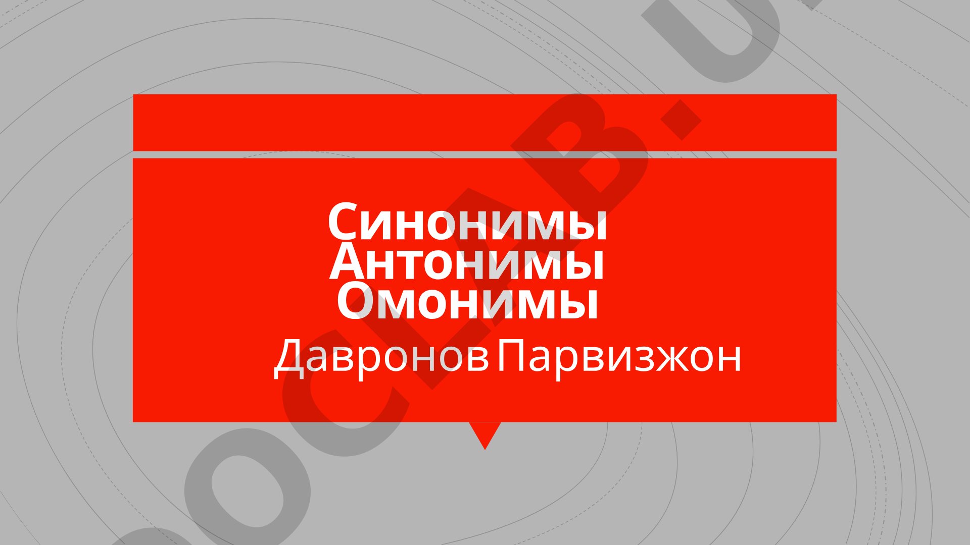 Синонимы Антонимы Омонимы