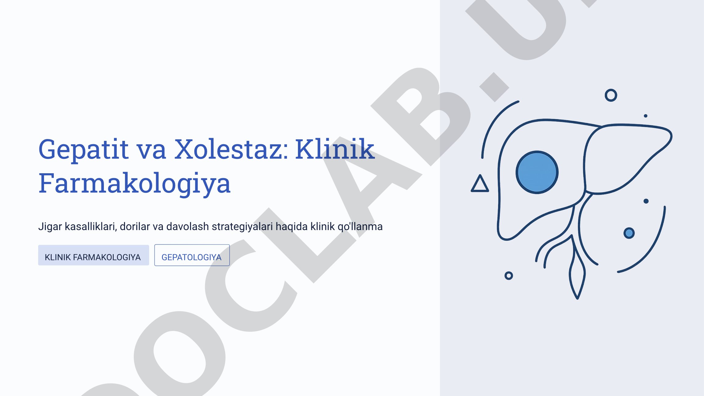 Gepatit va Xolestaz: Klinik Farmakologiya