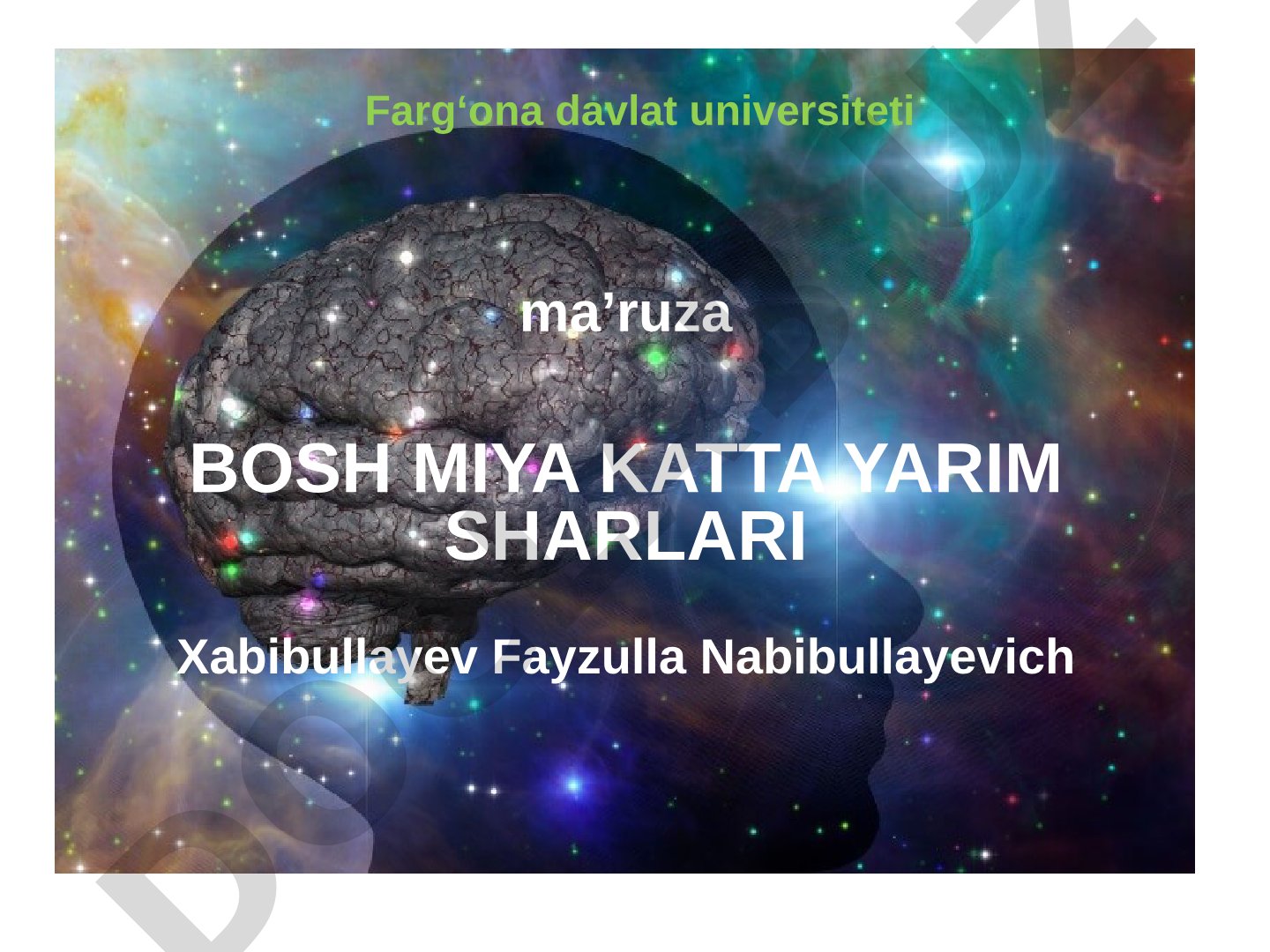 Bosh miya katta yarim sharlari