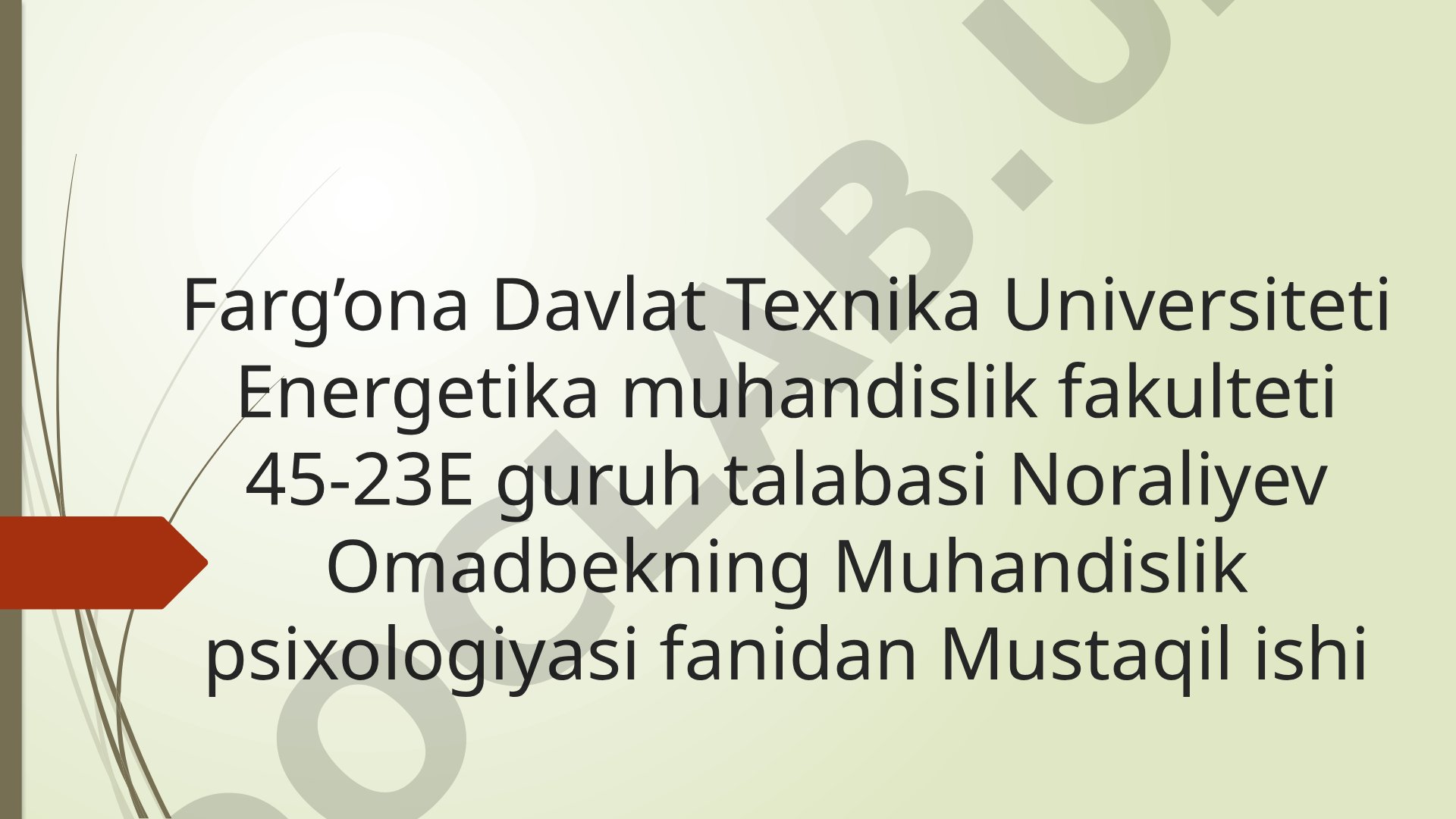 Xarakteristikalarni hisobga olish xususiyatlari