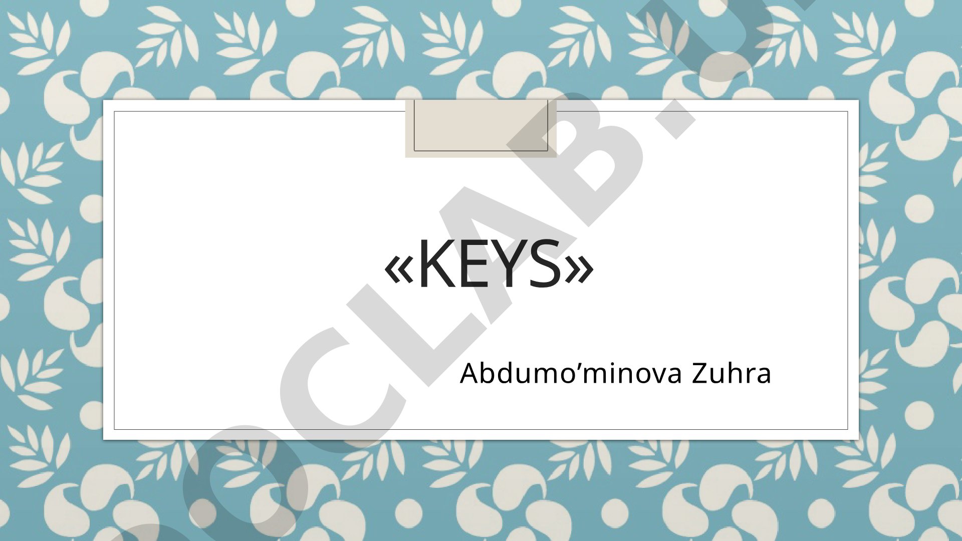 Axborot xavfsizligi va shaxsiy ma'lumotlarni himoya qilish