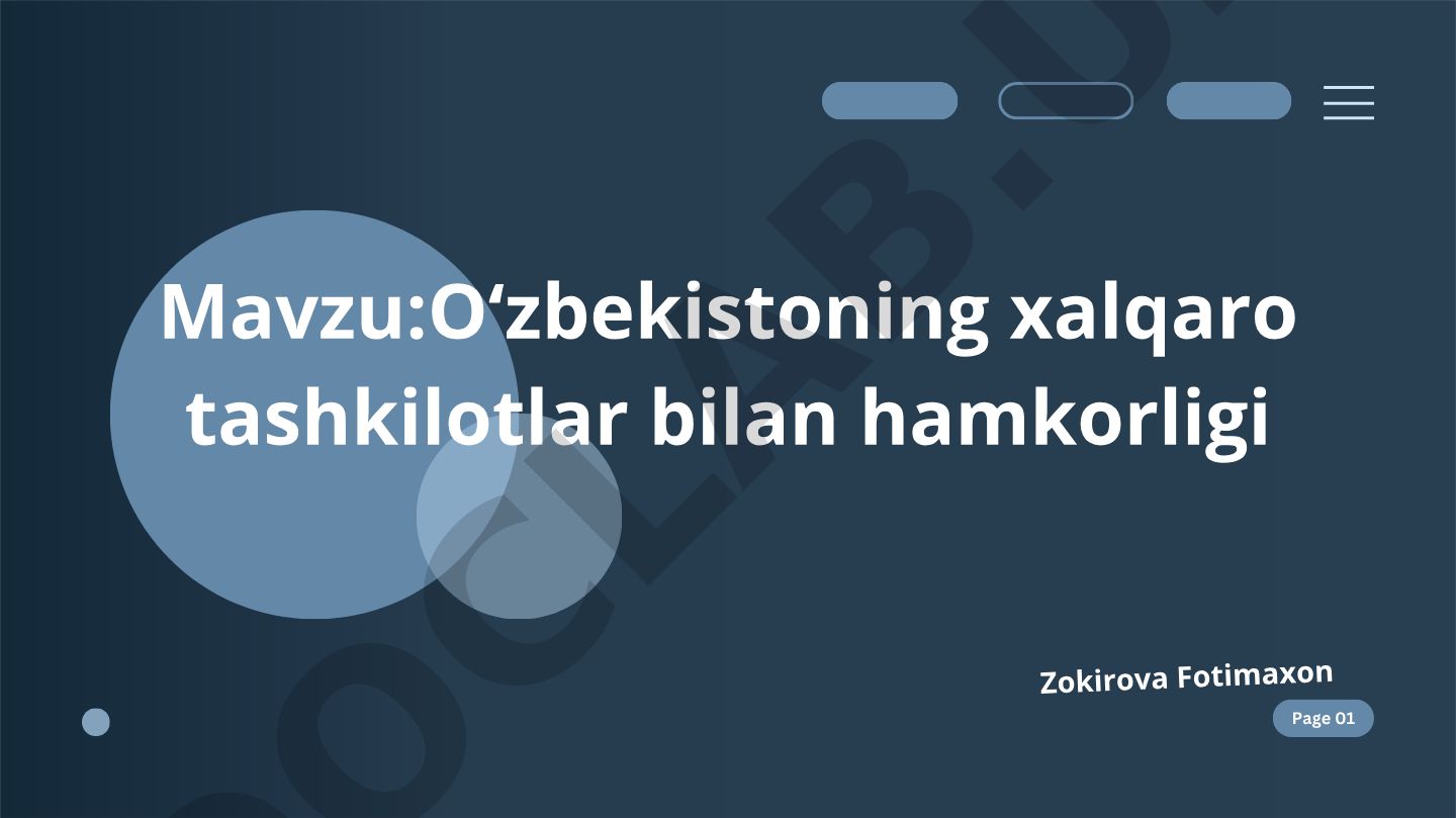 Oʻzbekistoning xalqaro tashkilotlar bilan hamkorligi