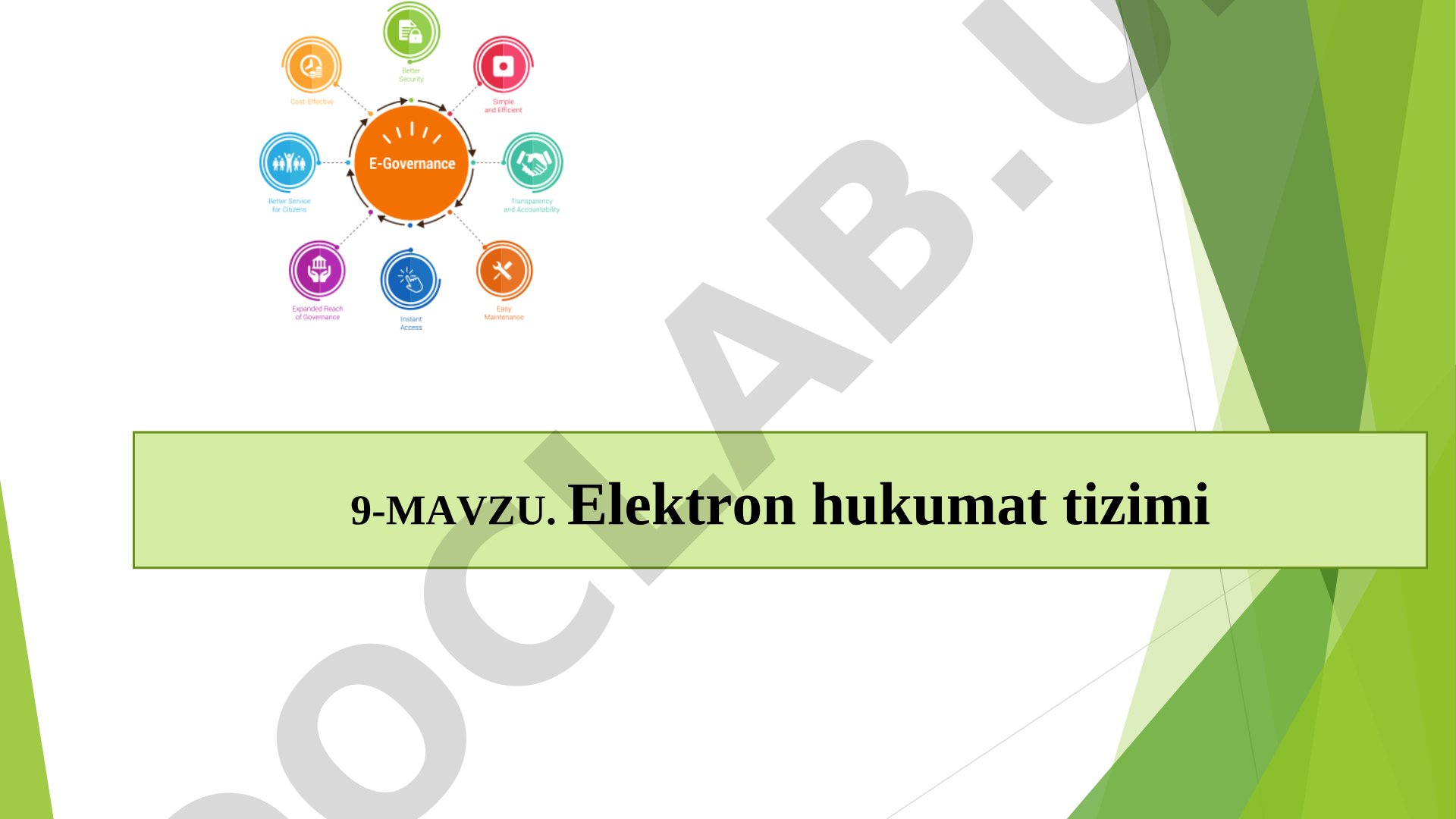 Elektron hukumat tizimiga oid qonunlar, farmonlar va qarorlar ro'yxati
