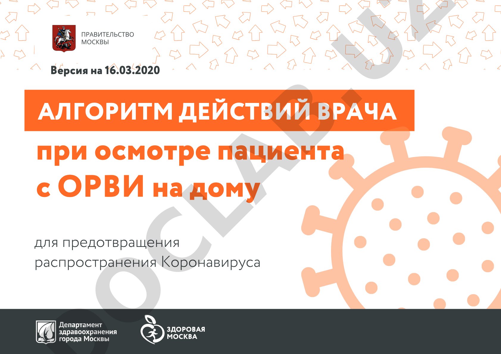 Алгоритм действий врача при осмотре пациента с ОРВИ на дому