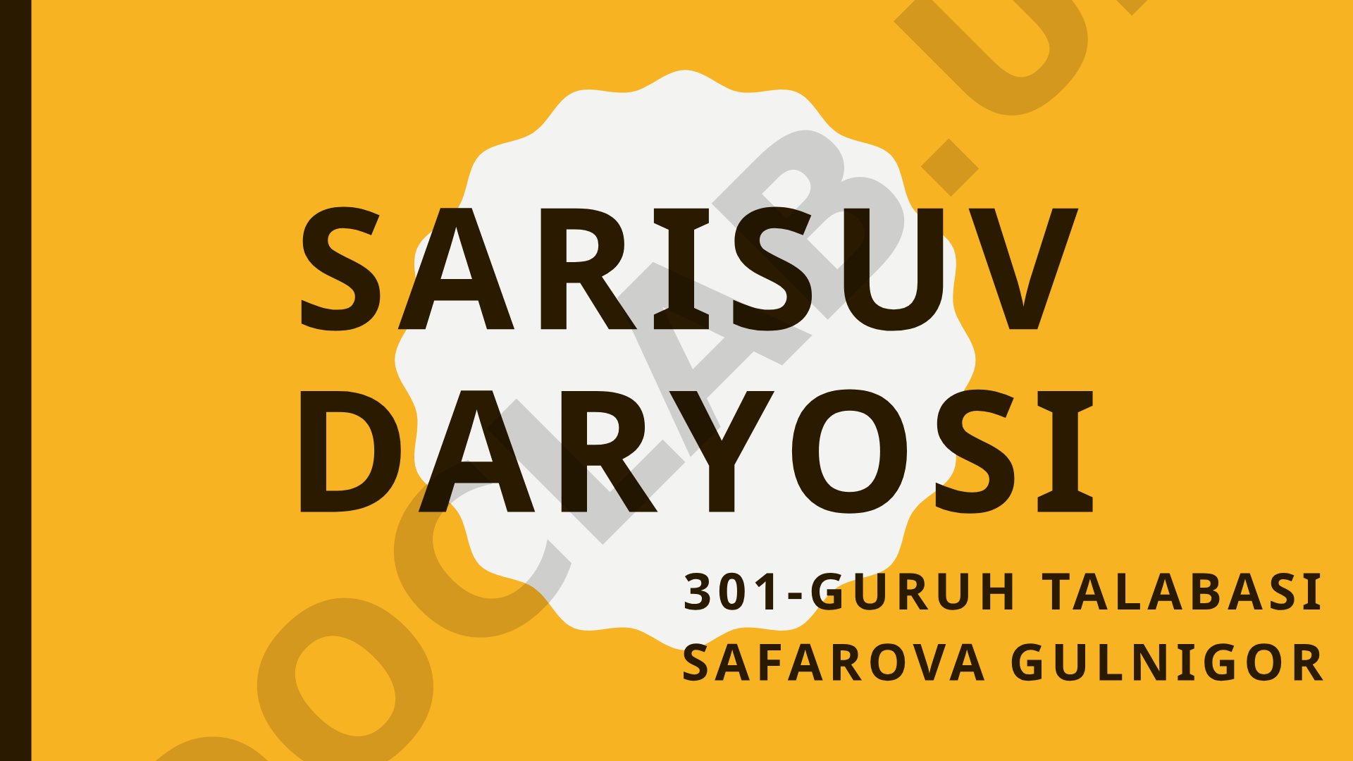 Sarisuv daryosi