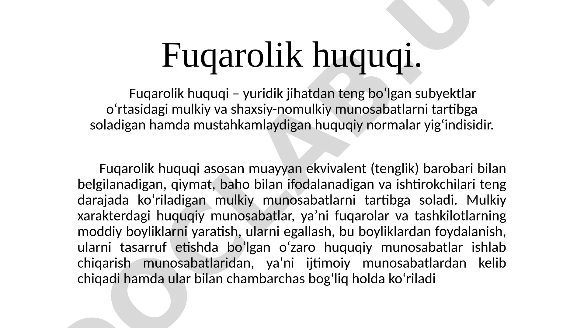 Fuqarolik huquqi