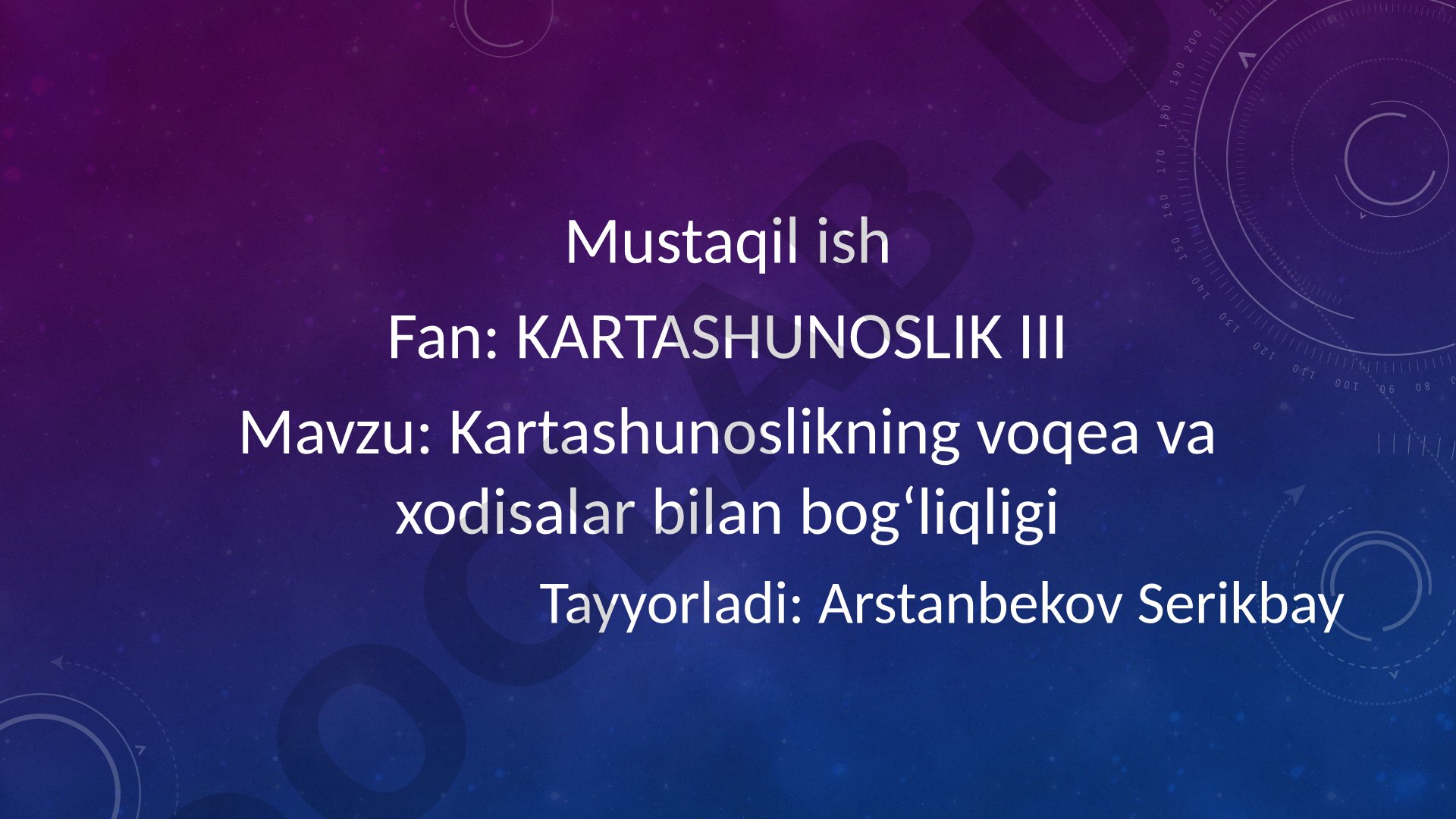 Kartashunoslikning voqea va xodisalar bilan bogʻliqligi