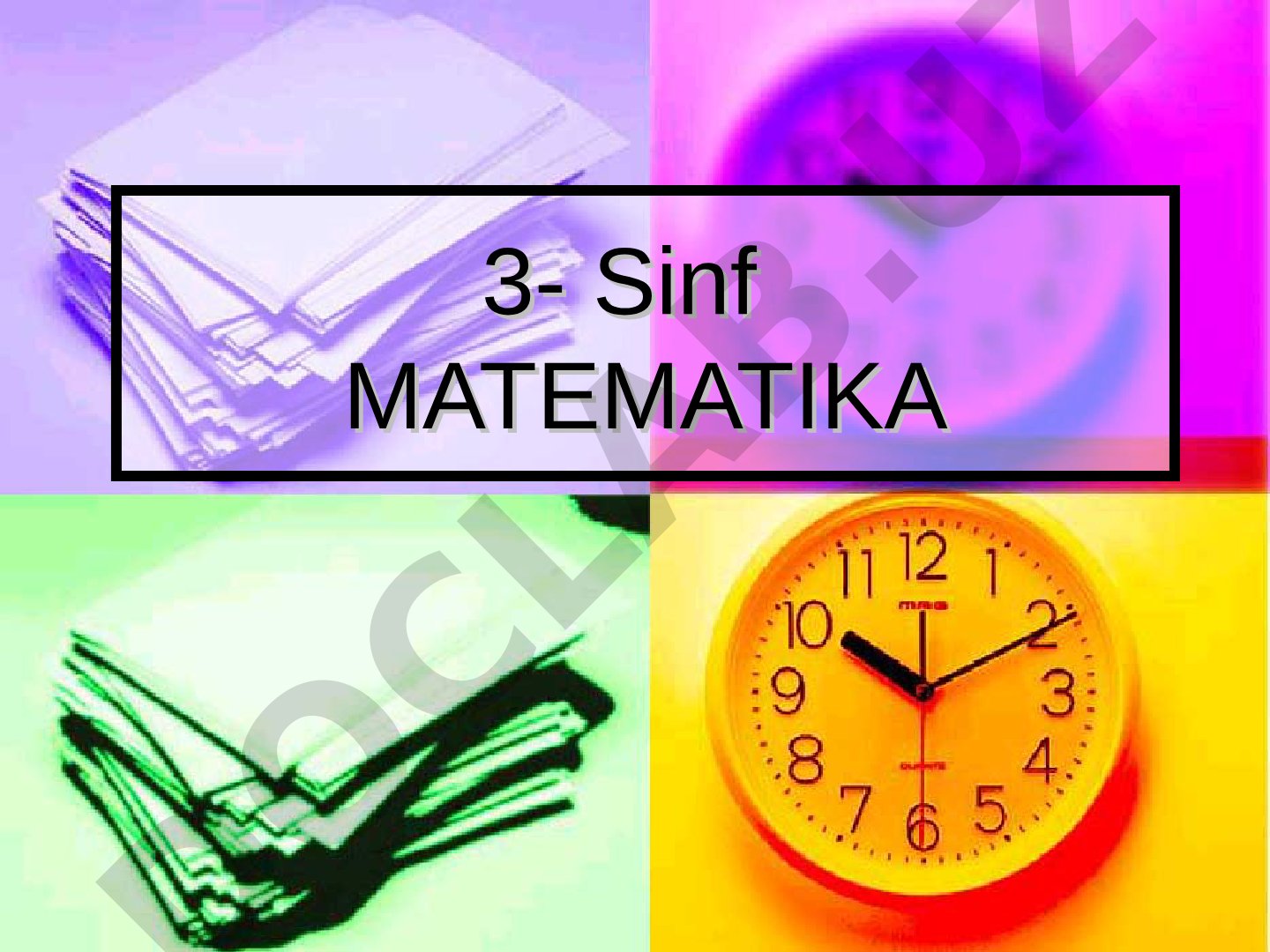 3-sinf matematika jadvaldan tashqari ko'paytirish va bo'lish