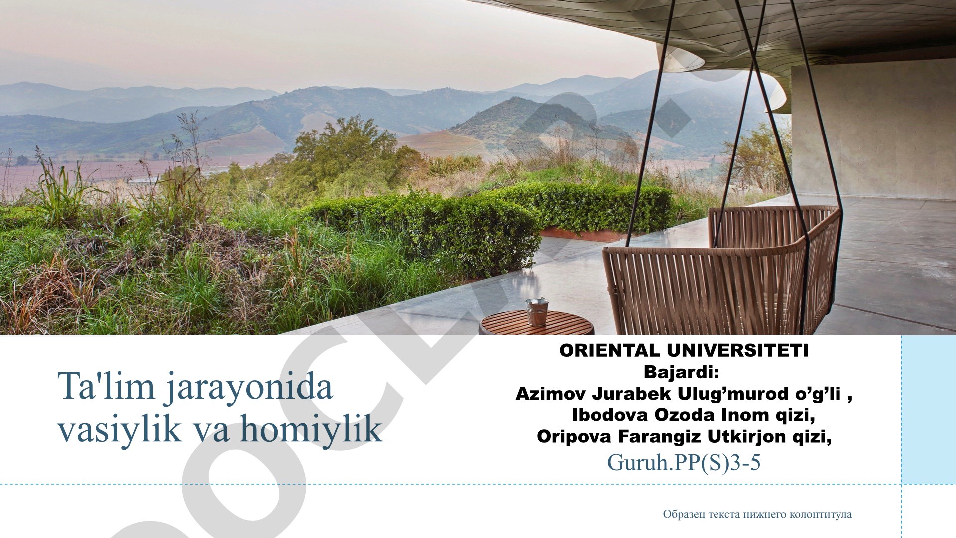 Ta'lim jarayonida vasiylik va homiylik