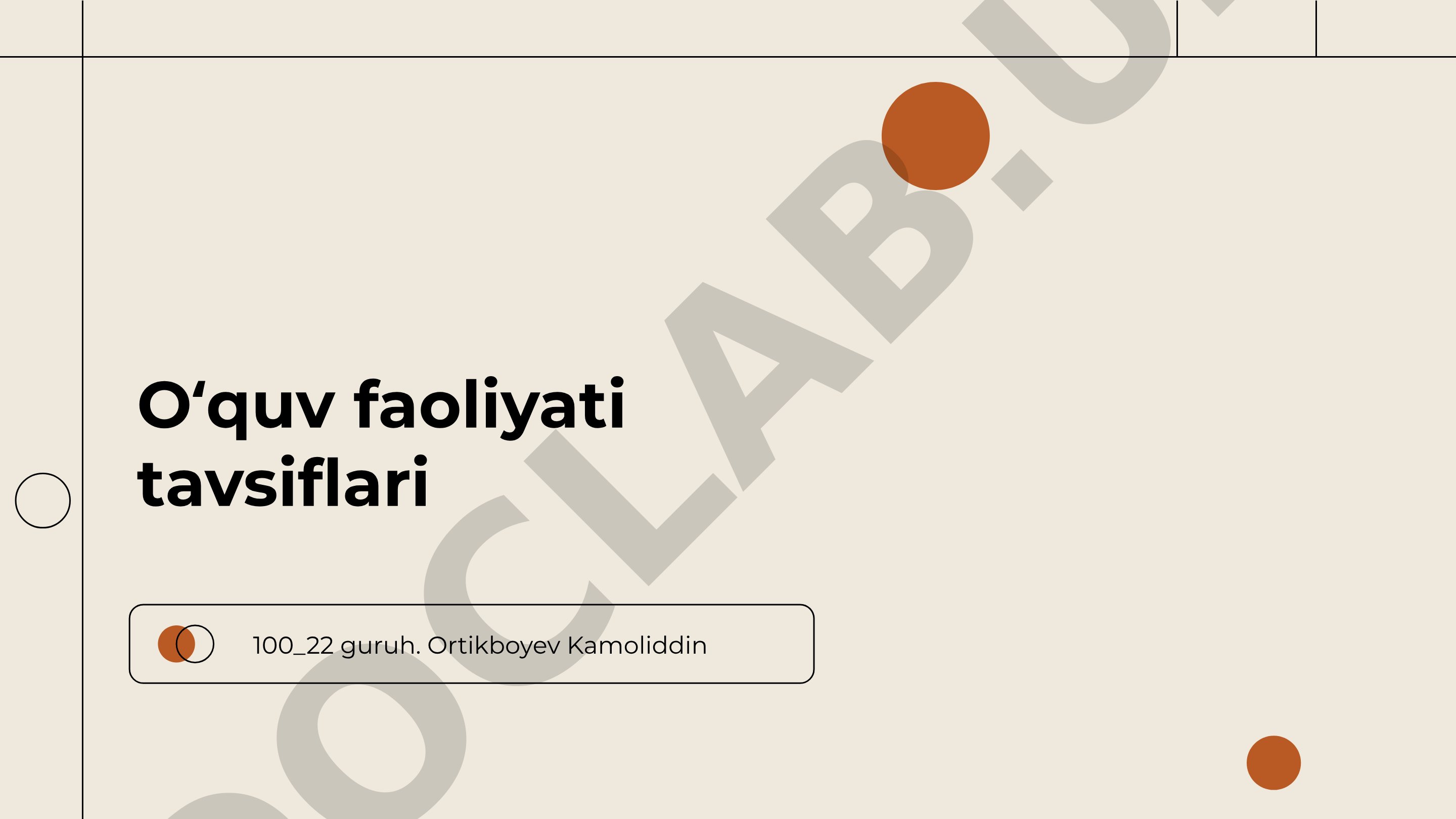 Oʻquv faoliyatining maqsadi, xususiyatlari va amaliy metodlari yoritilgan