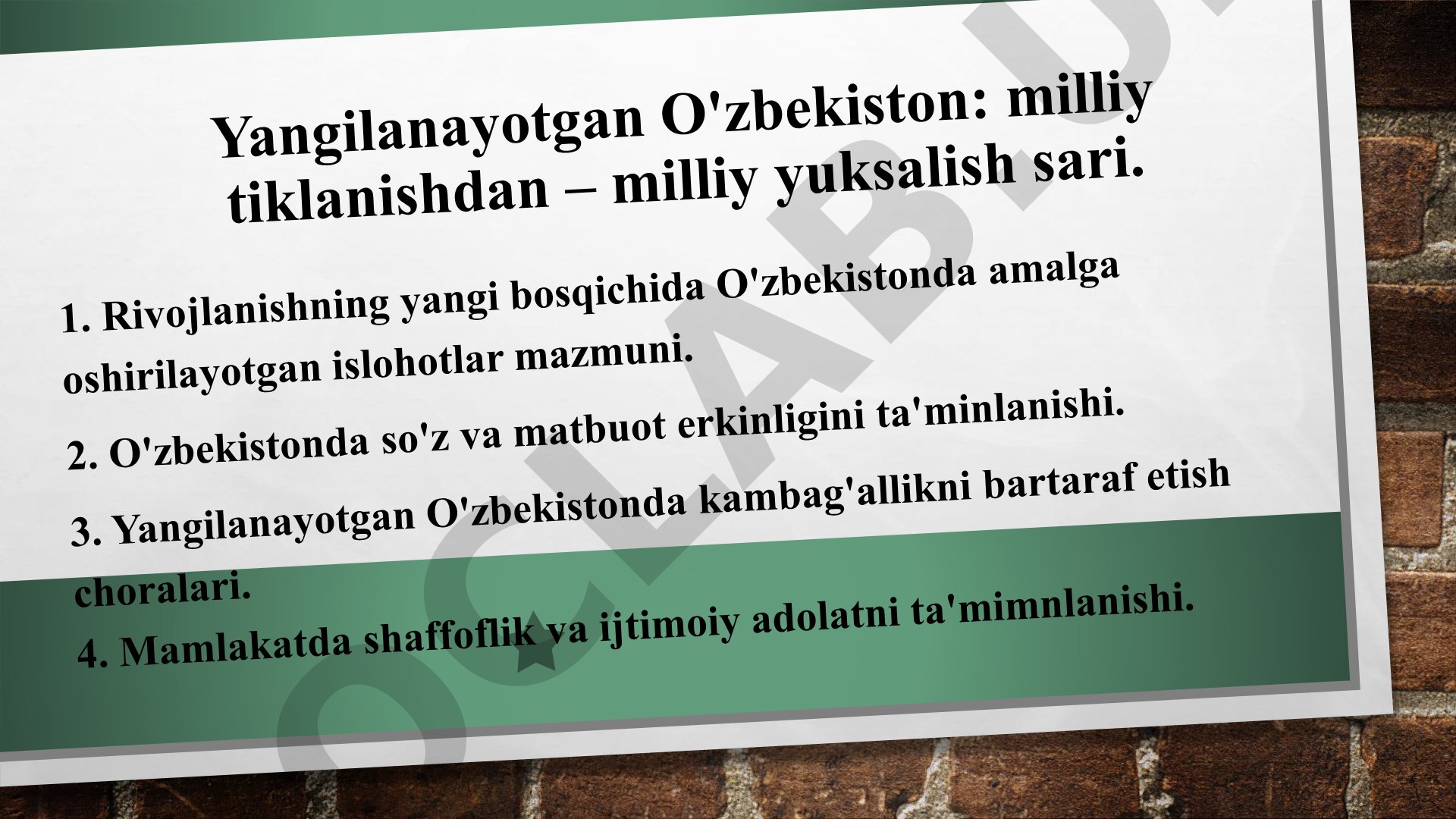 O'zbekiston Respublikasi Prezidenti Sh.Mirziyoevning "Milliy tiklanishdan – milliy yuksalish sari" deb nomlangan kitobi nashrdan chiqdi