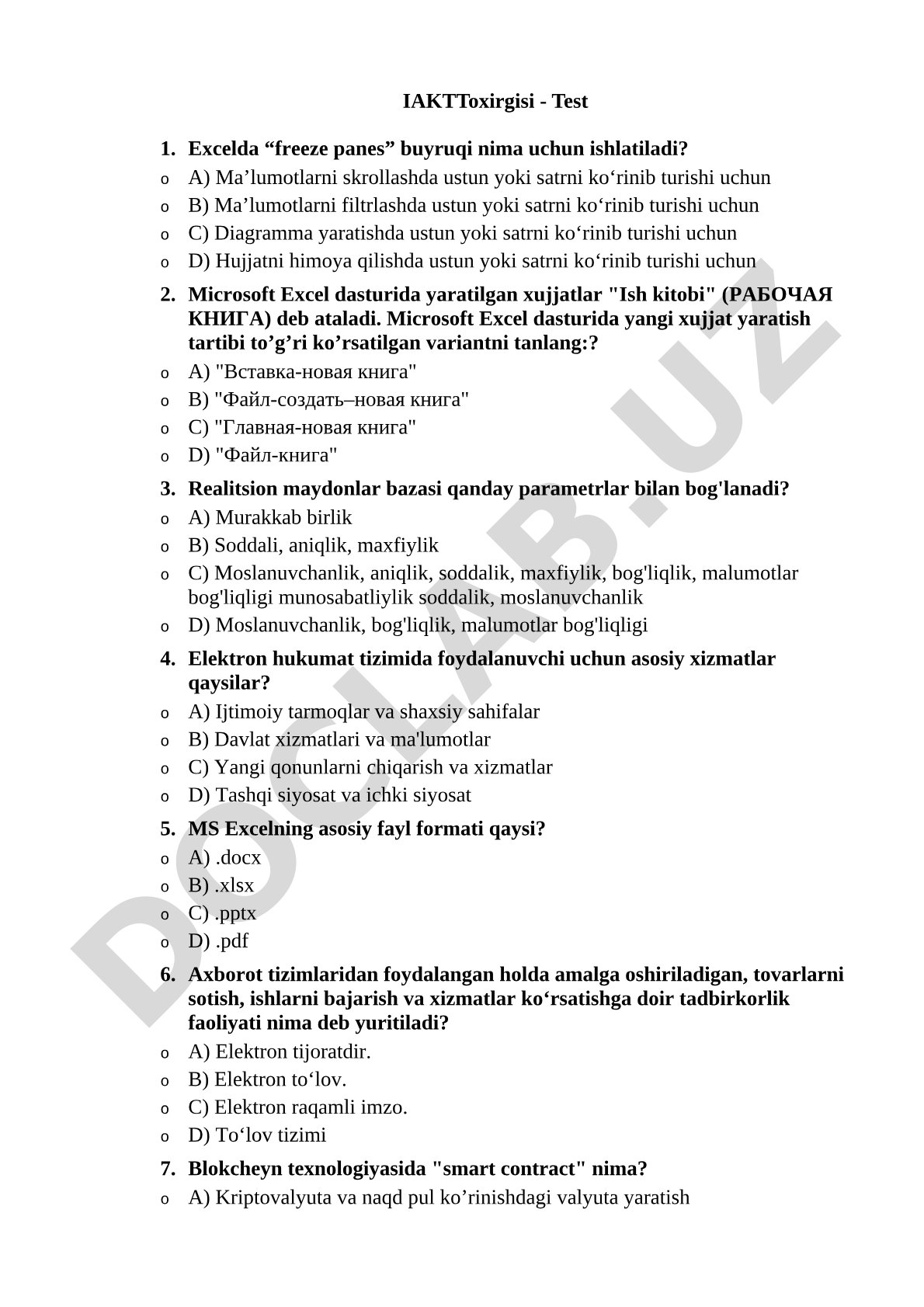 IAKTToxirgisi - Test