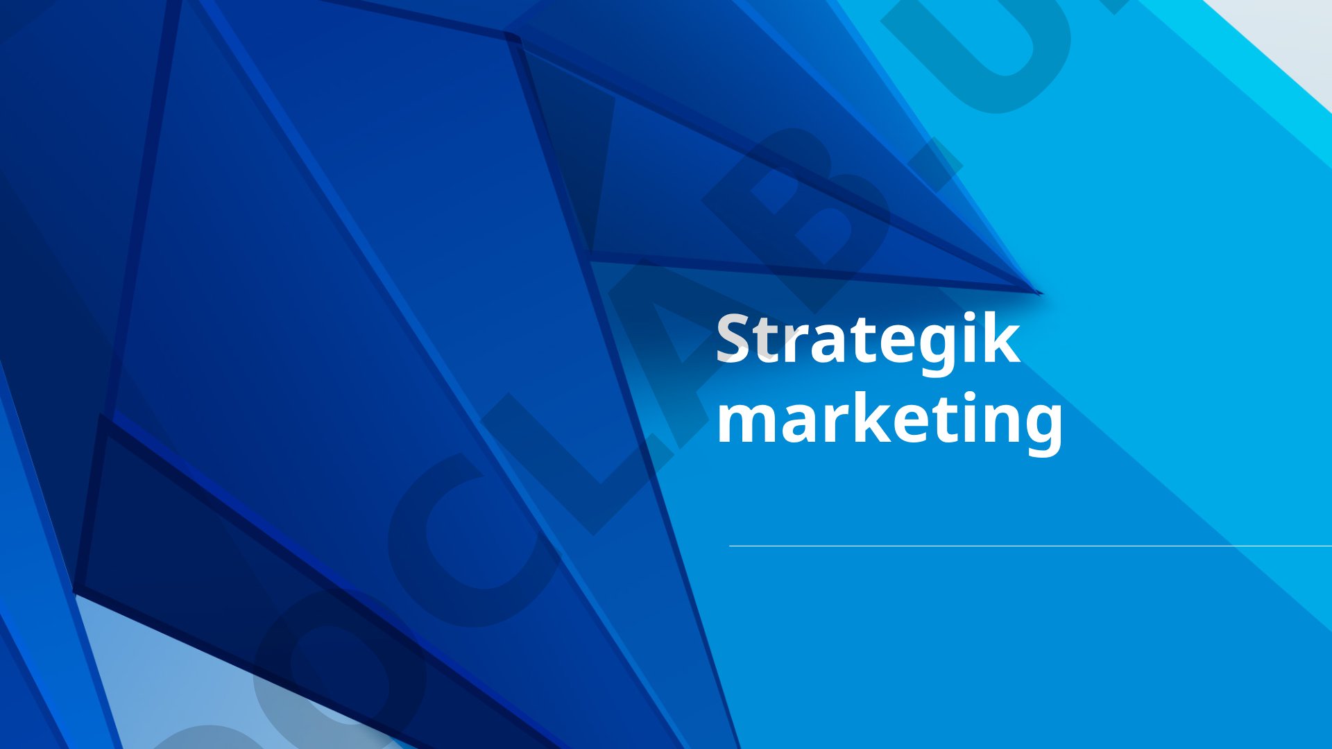 Strategik marketingning asossiy tamoyillari