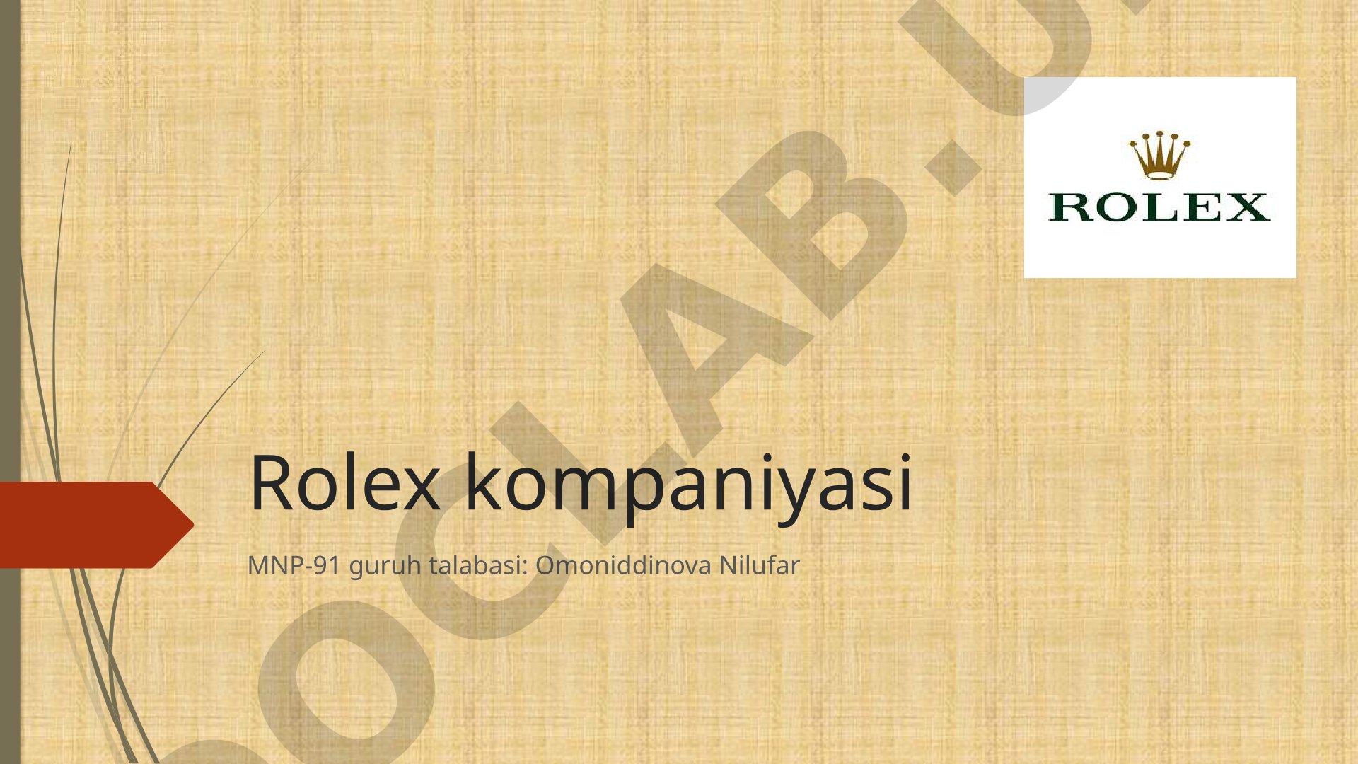 Rolex SA – Shveytsariya soat brendi va ishlab chiqaruvchisi, 1905-yilda tashkil etilgan
