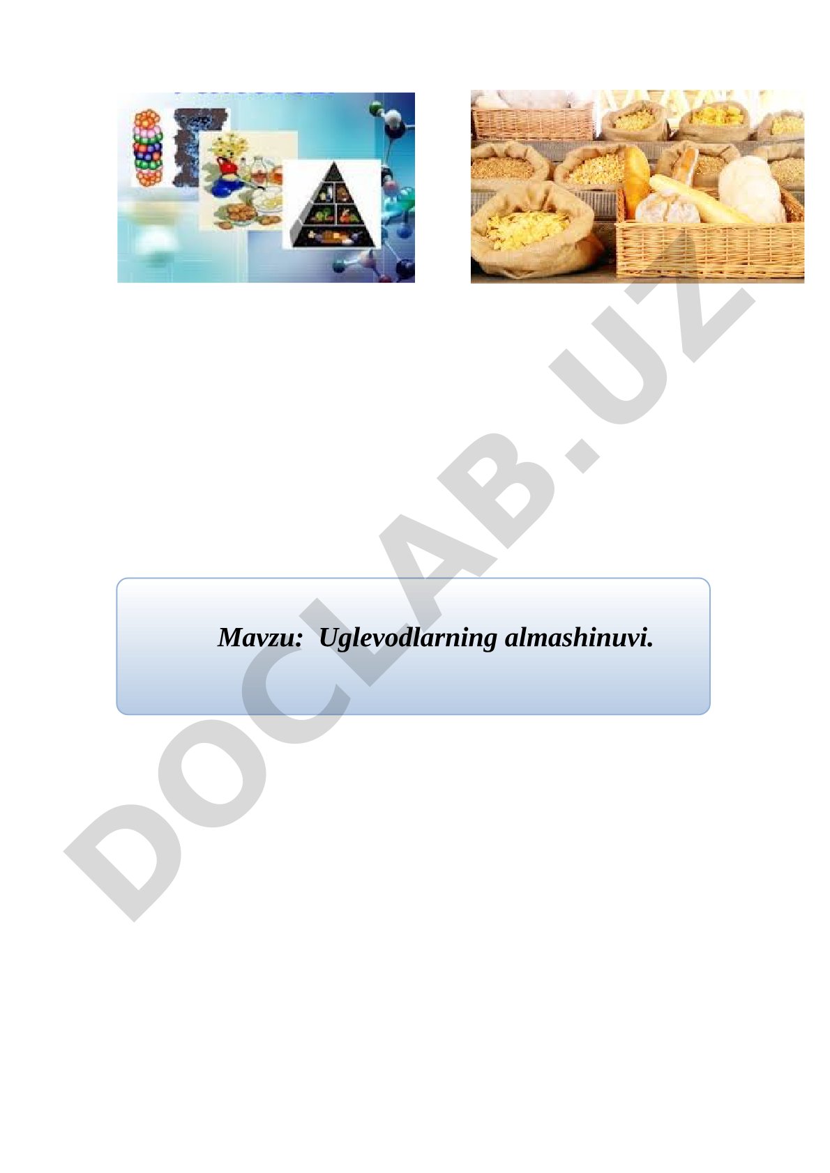 Uglevodlarning almashinuvi