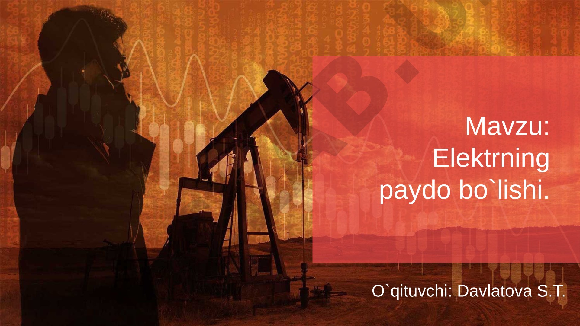 Elektrning paydo bo'lishi