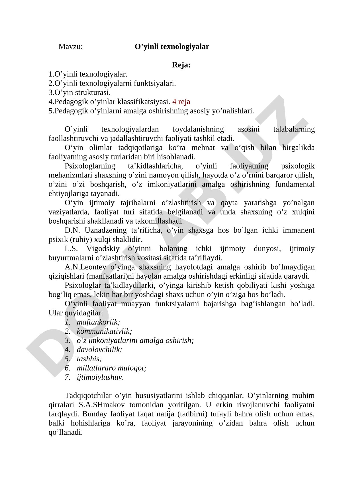O’yinli texnologiyalar