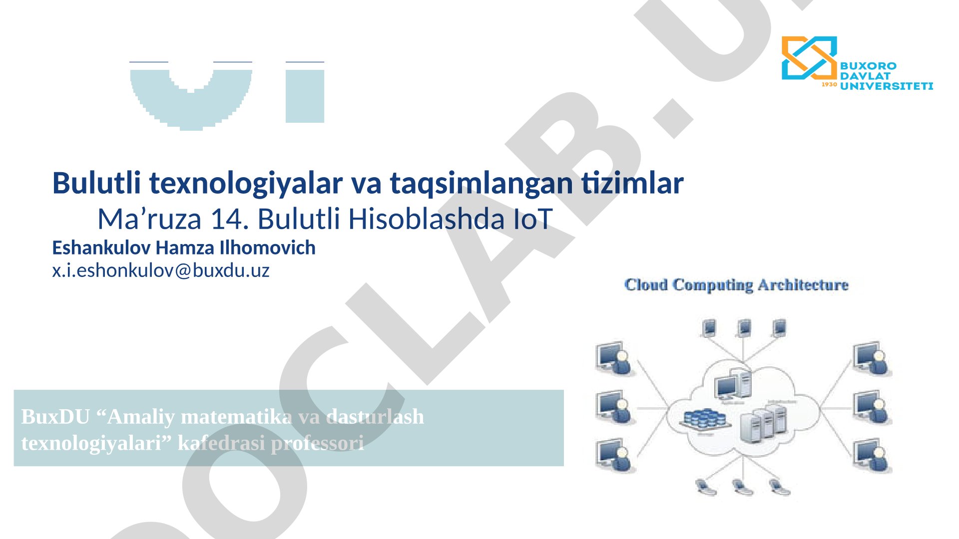 Bulutli Hisoblashda IoT