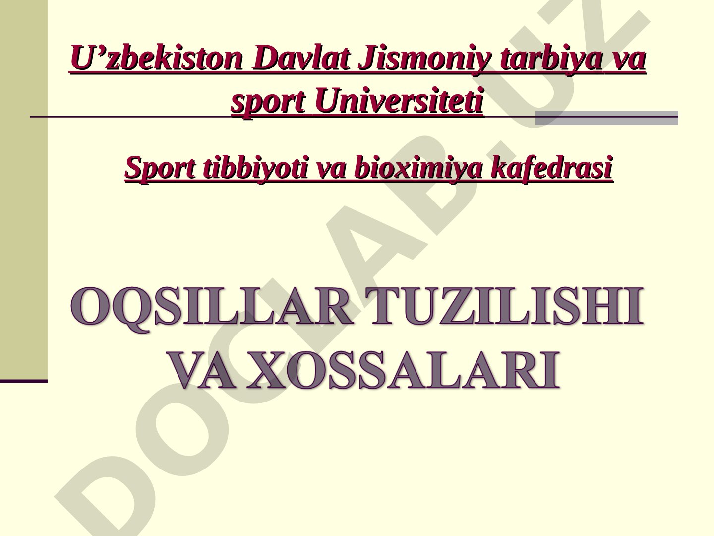 Oqsillar tarkibi, tasnifi va vazifalari