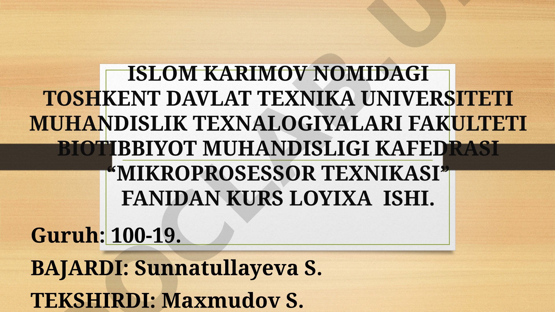 Proteus dasturi va mikrokontroller yordamida raqamli soatni loyixalash