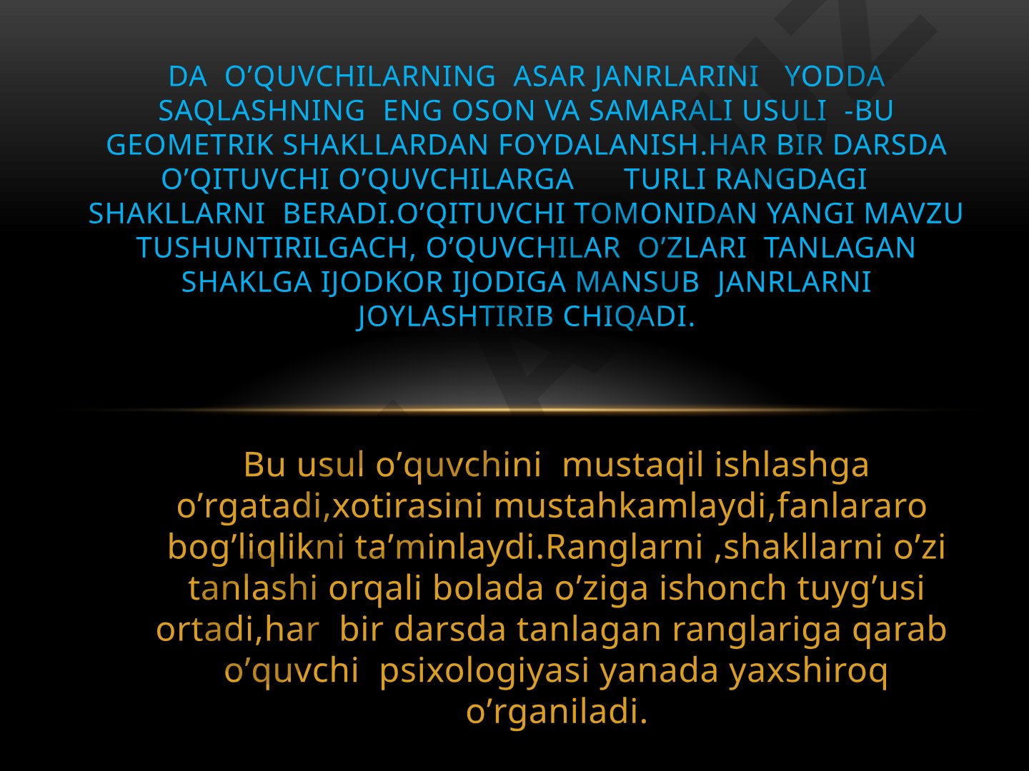 Hamza Hakimzoda Niyoziy ijodini geometrik shakllar asosida o'rganish