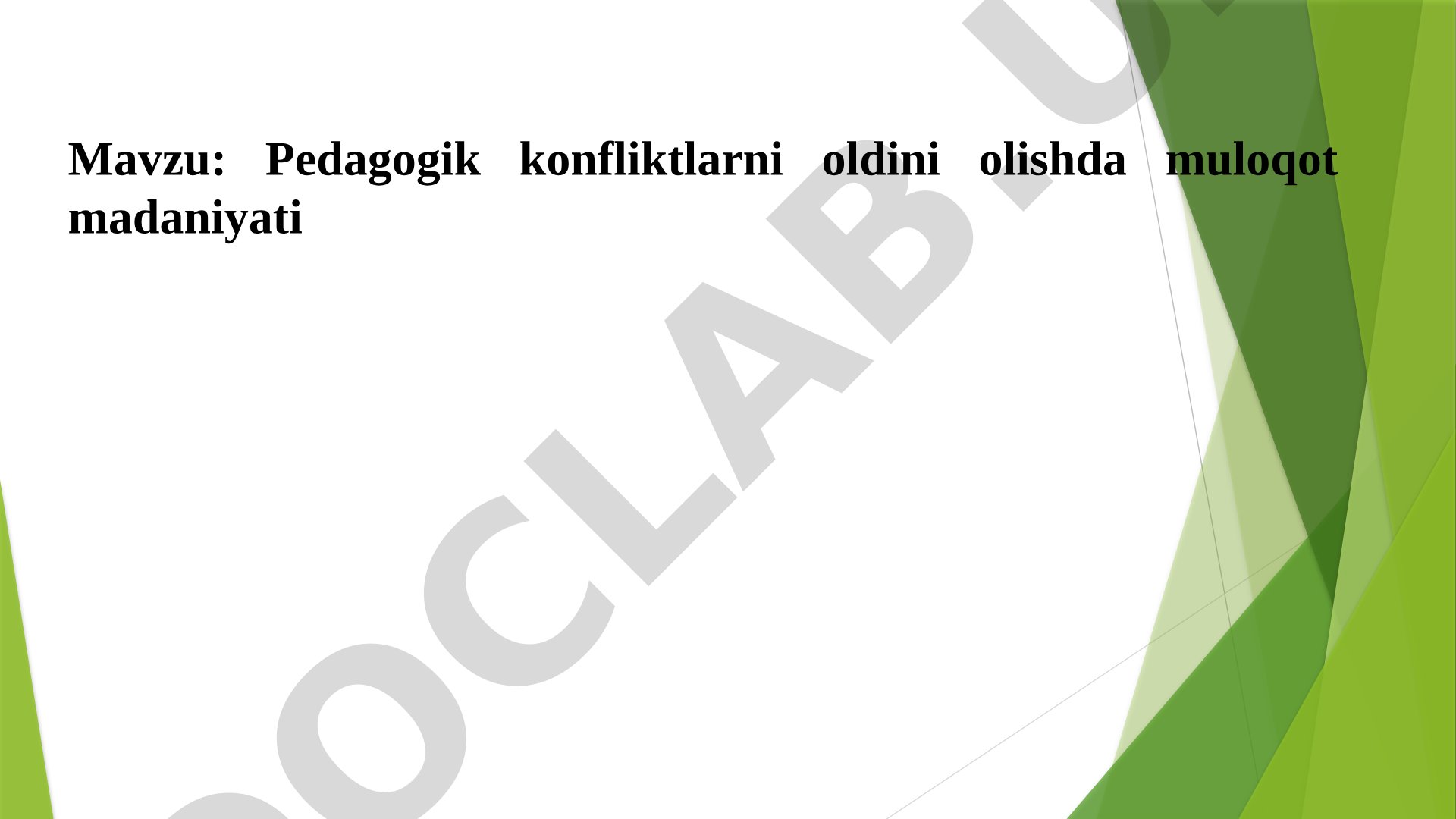 Pedagogik konfliktlarni oldini olishda muloqot madaniyati
