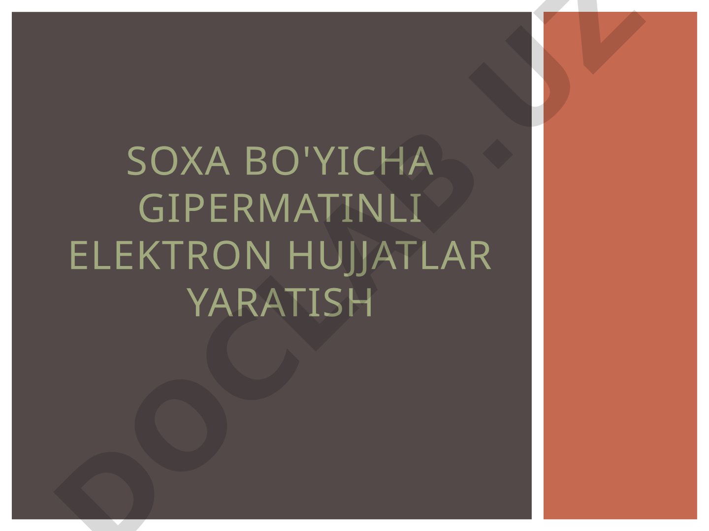 Word dasturida gipermatinli kontent yaratish usullari